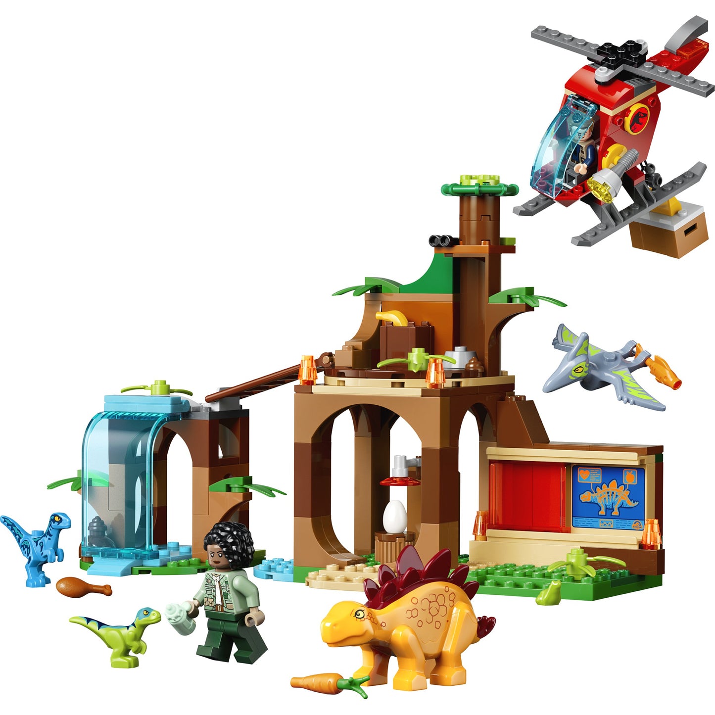 LEGO 77981 Velociraptor Stegosaurus & Pteranodon Rescue - Jurassic World 4+