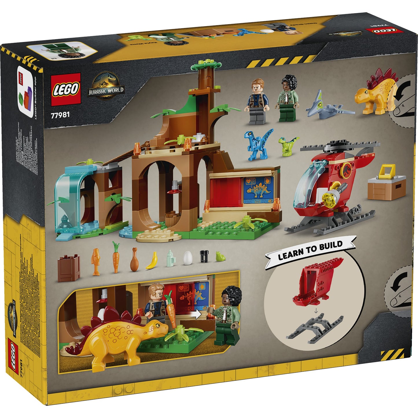 LEGO 77981 Velociraptor Stegosaurus & Pteranodon Rescue - Jurassic World 4+