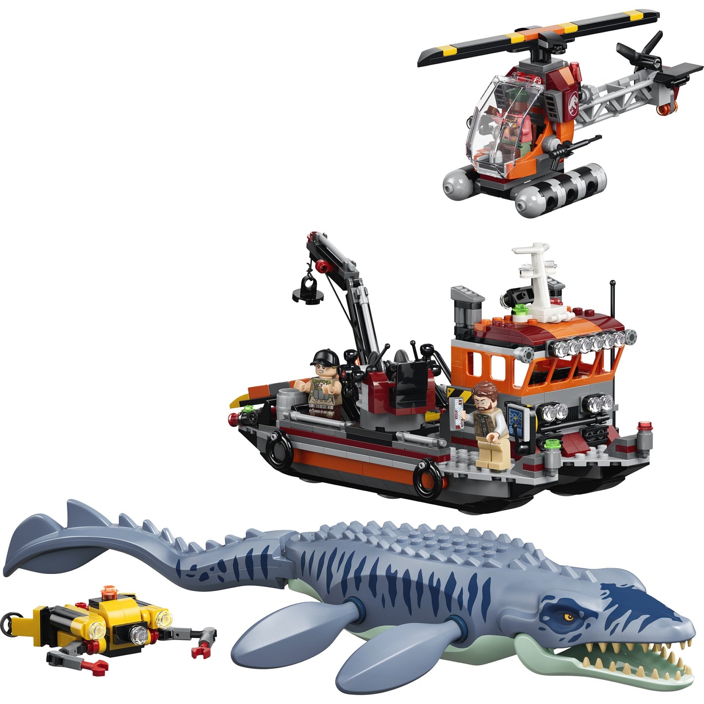 LEGO 77983 Mosasaurus Dinosaur Boat Attack - Jurassic World