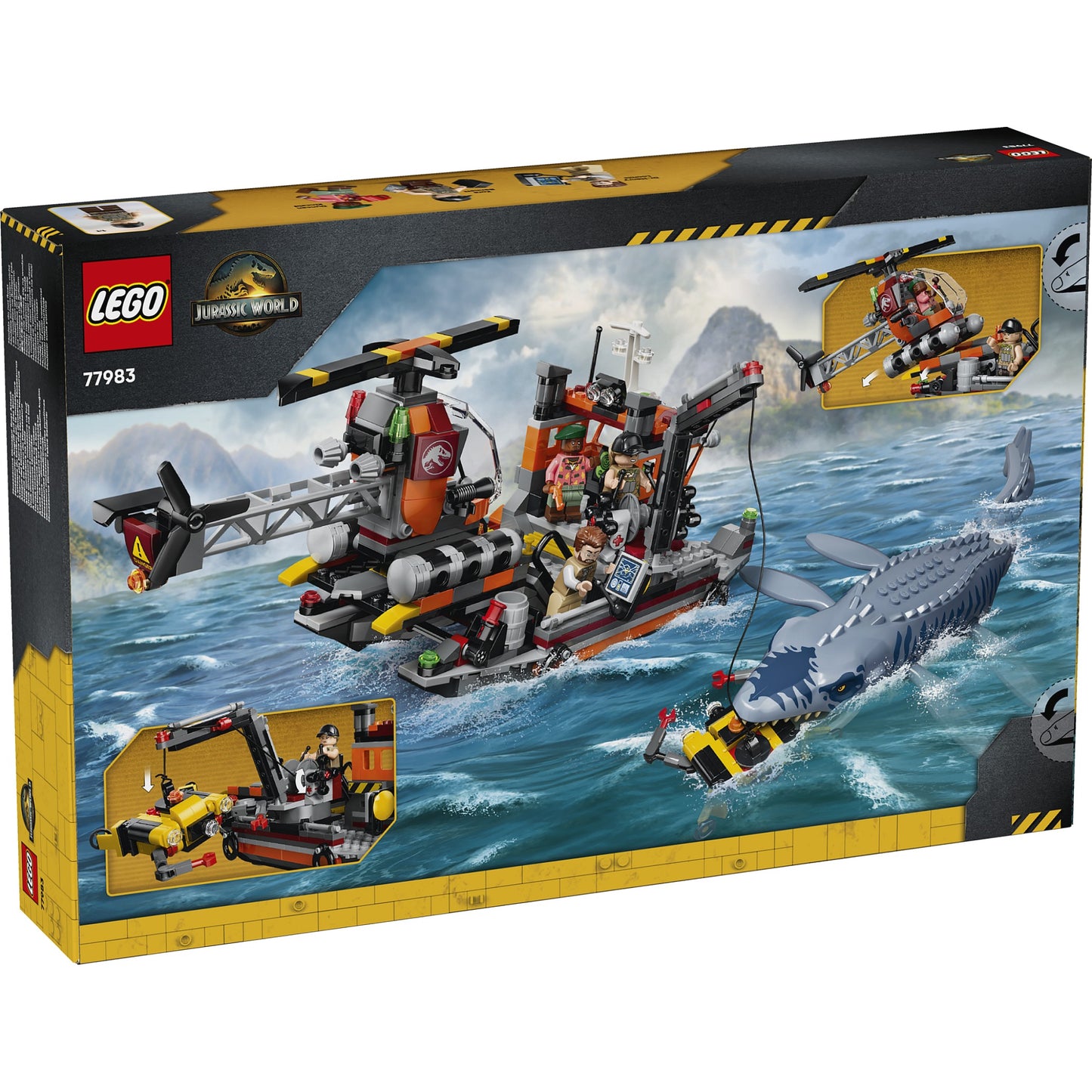 LEGO 77983 Mosasaurus Dinosaur Boat Attack - Jurassic World