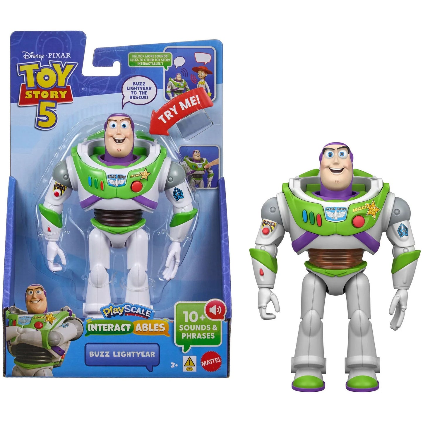Disney Pixar - Toy Story 5 Interactables Buzz Lightyear 7-Inch Figure - Mattel