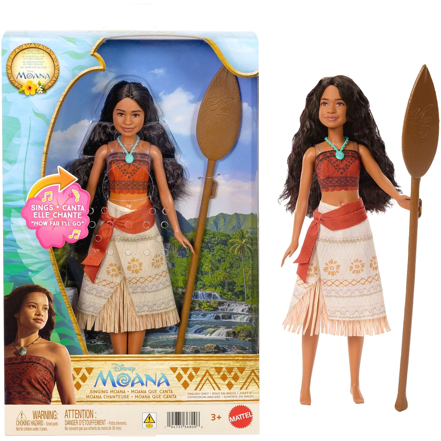 Disney - Moana Singing Fashion Doll Sings “How Far I’ll Go” Inspired by Live Action Movie