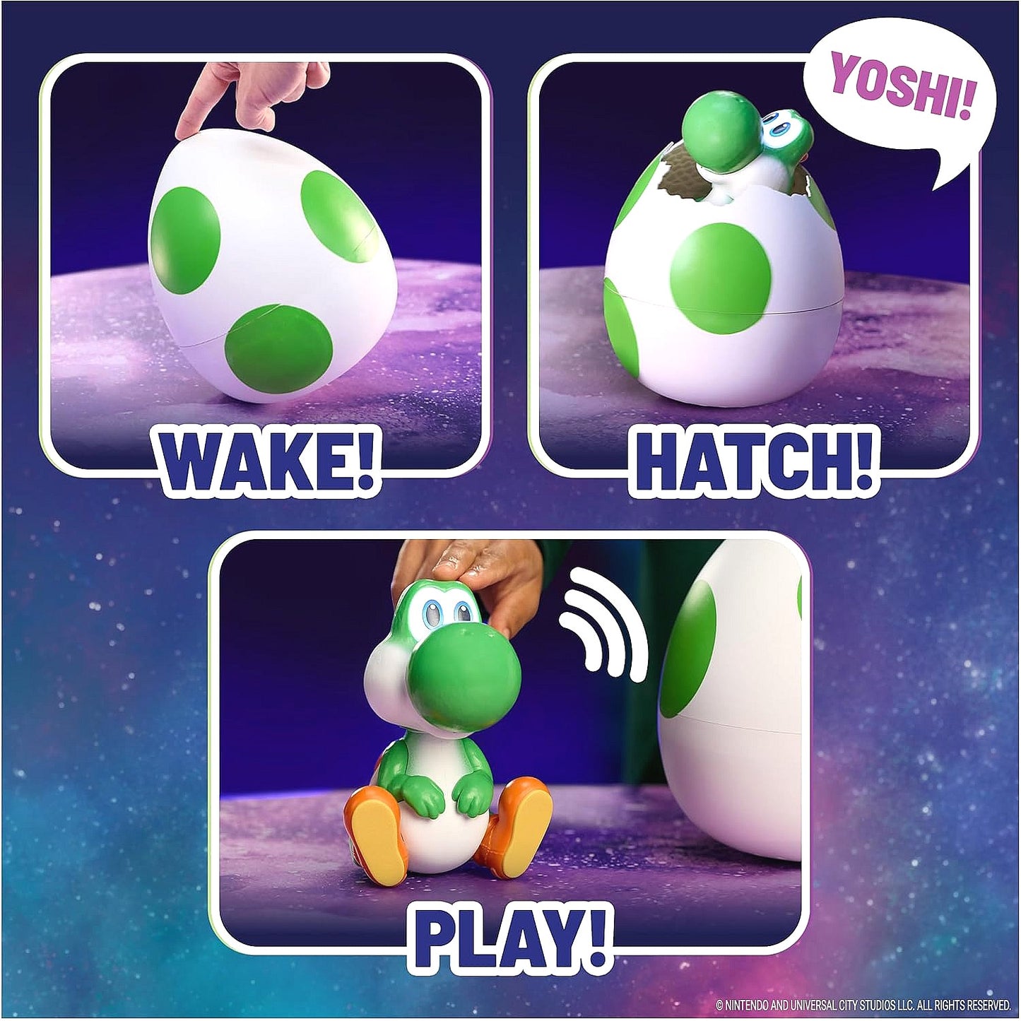 Super Mario - Galaxy Movie Hatchin’ Yoshi Egg Interactive Toy - Spin Master
