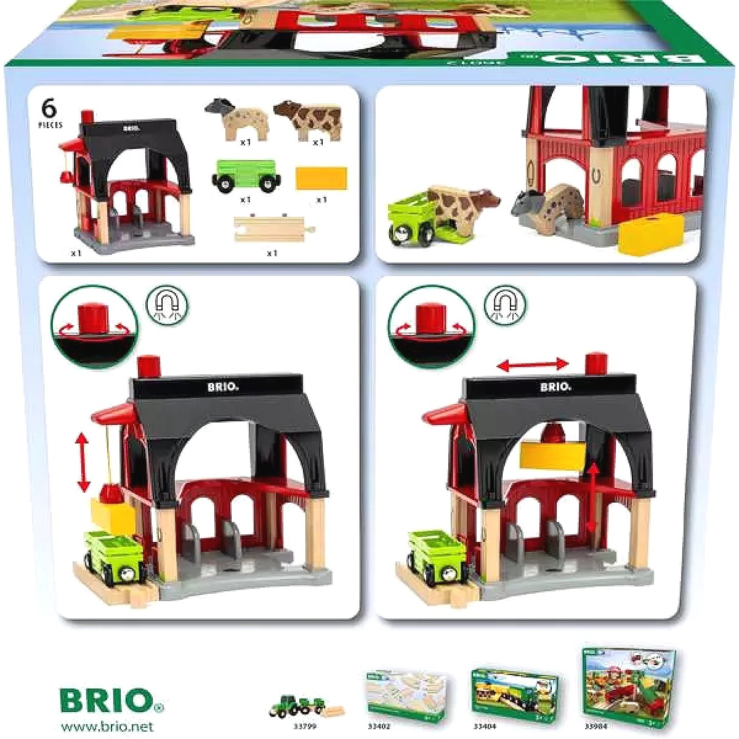 BRIO World - Animal Barn Set 6 Pieces