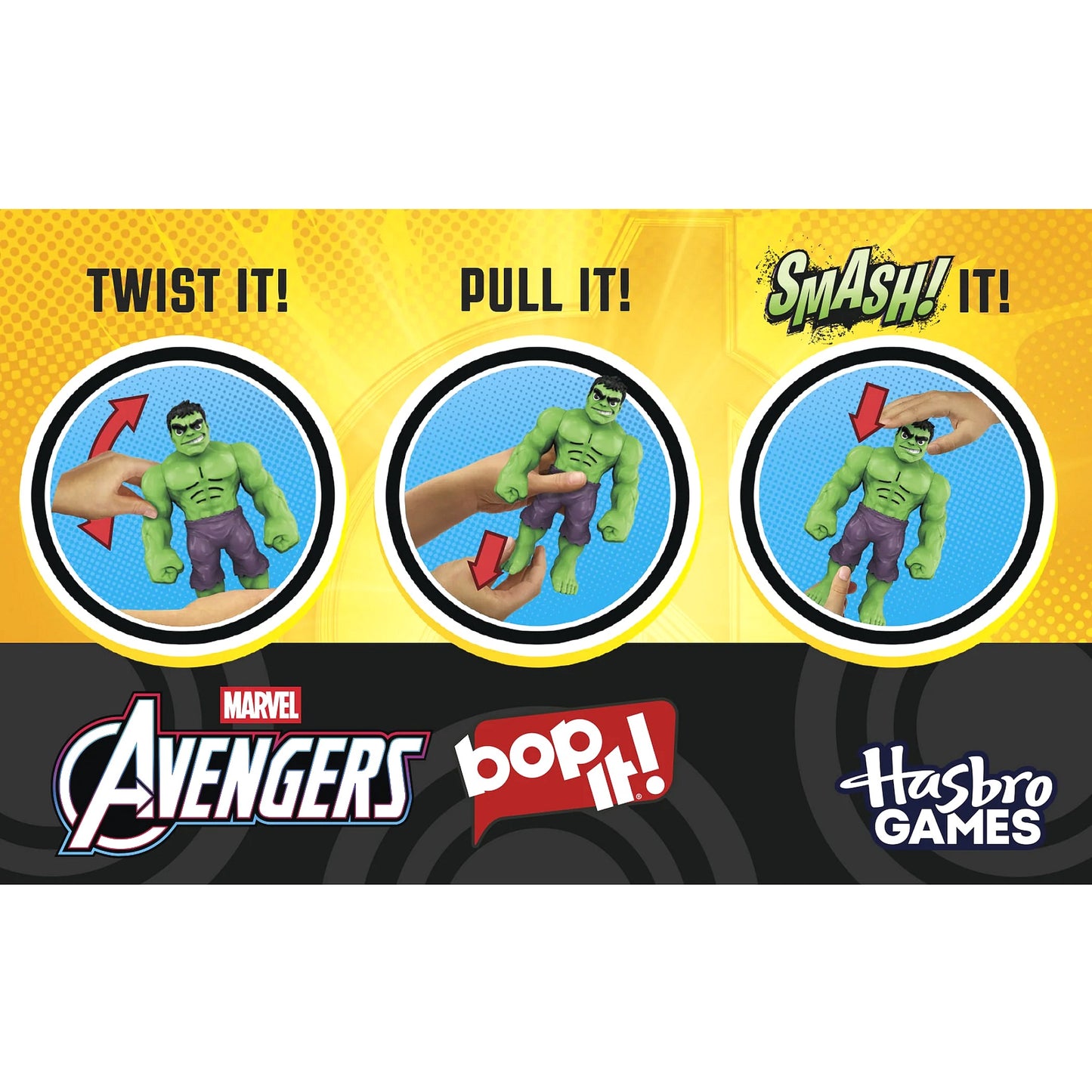 Hasbro Games - Bop It! Marvel Avengers Hulk Electronic Game