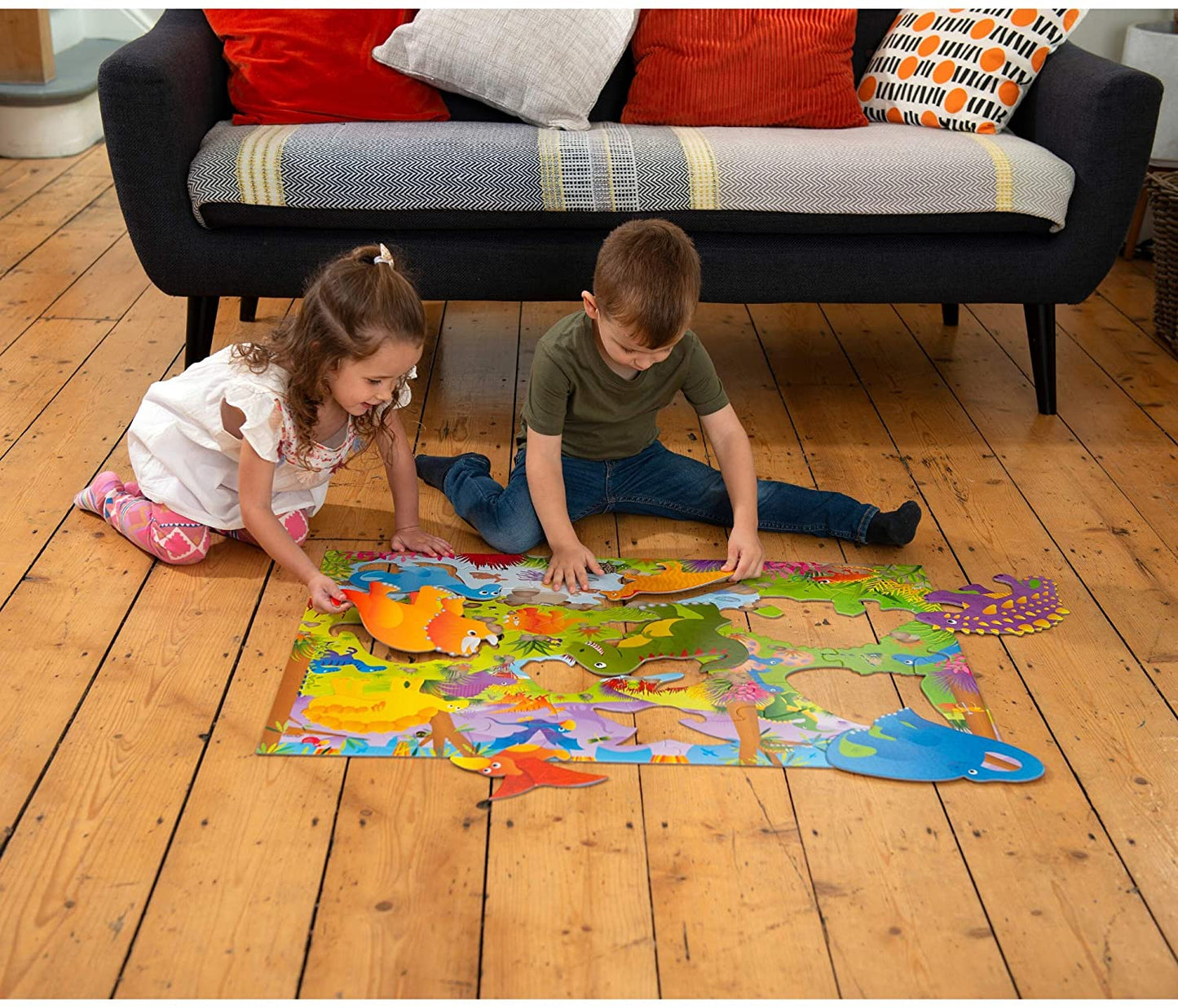 GALT - Dinosaurs Giant Floor Puzzle - 36 Pieces - Engaging and Educational