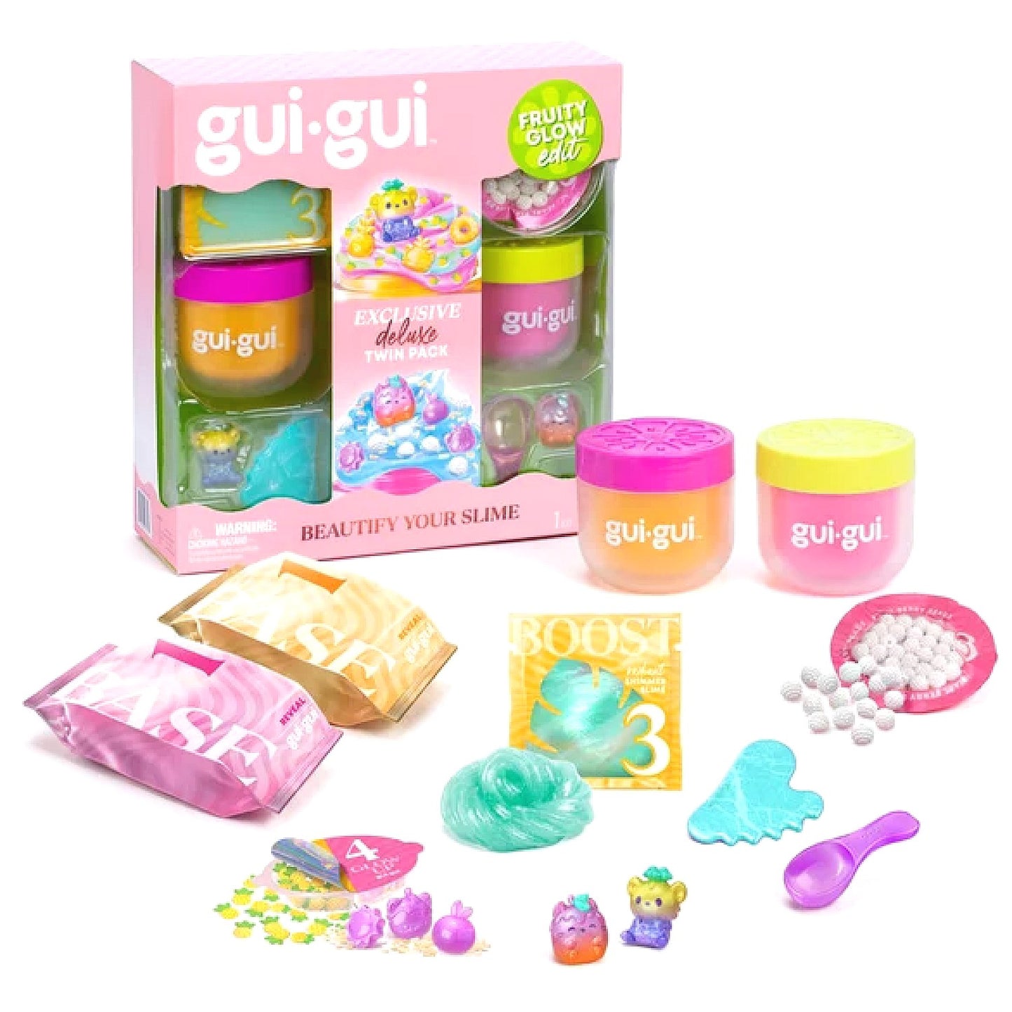 Gui Gui - Fruity Glow Edit Slime Deluxe Twin Pack - Moose