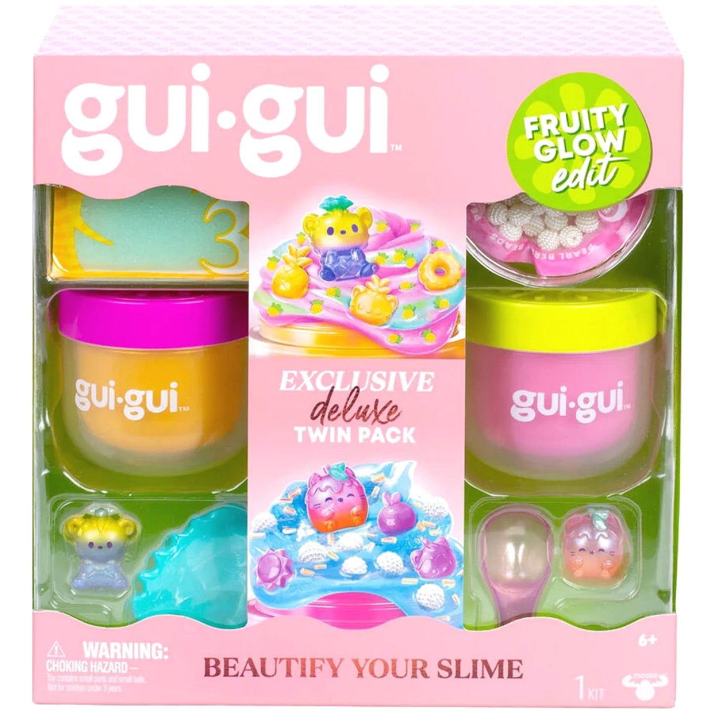 Gui Gui - Fruity Glow Edit Slime Deluxe Twin Pack - Moose