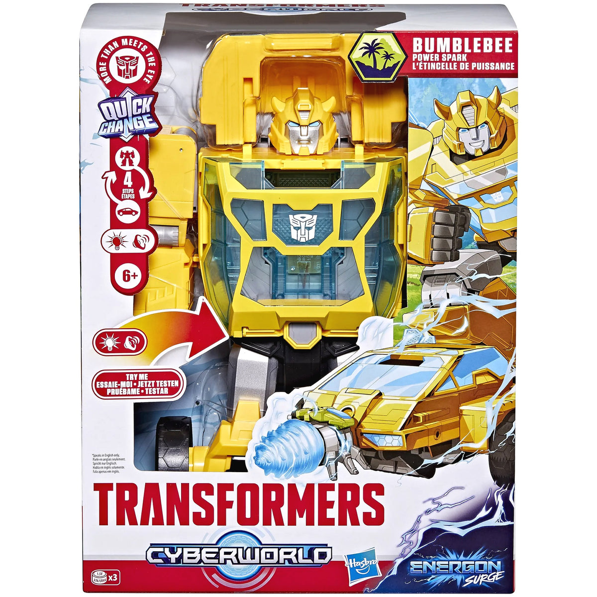 Transformers - Cyberworld Energon Surge Power Bumblebee Power Spark 11-Inch Action Figure - Hasbro