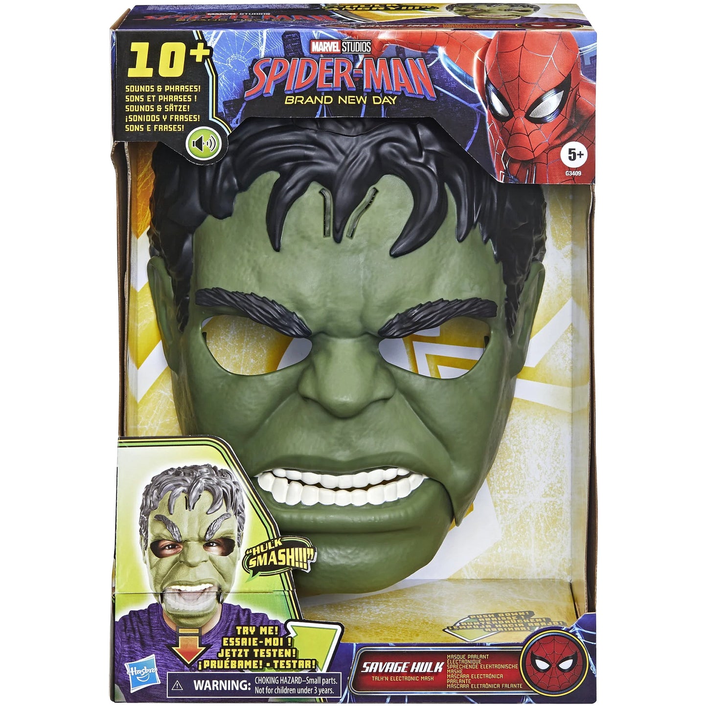 Marvel - Spider-Man Brand New Day Savage Hulk Electronic Mask - Hasbro