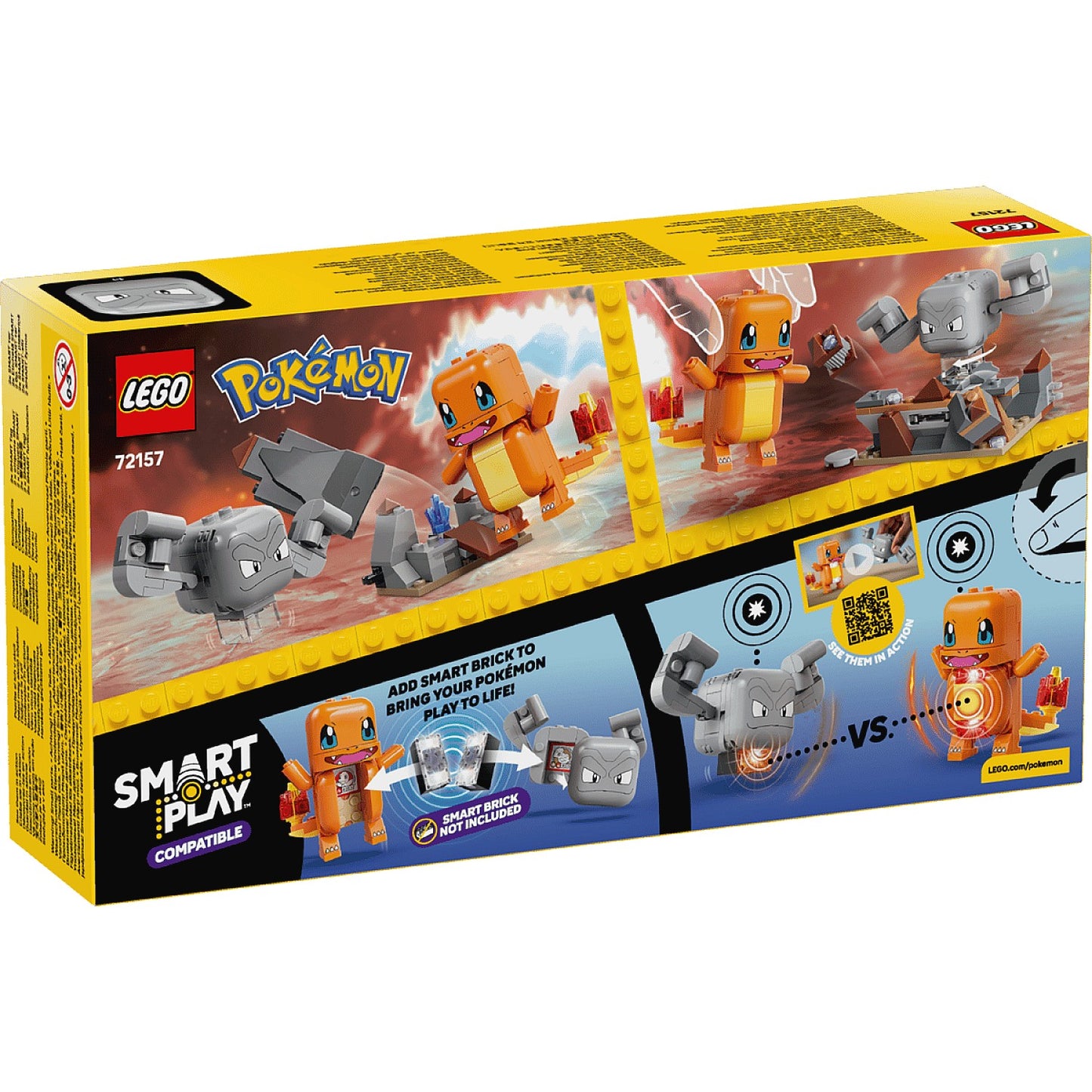 LEGO 72157 SMART Play™ Compatible Charmander and Geodude's Cavern Clash - Pokemon