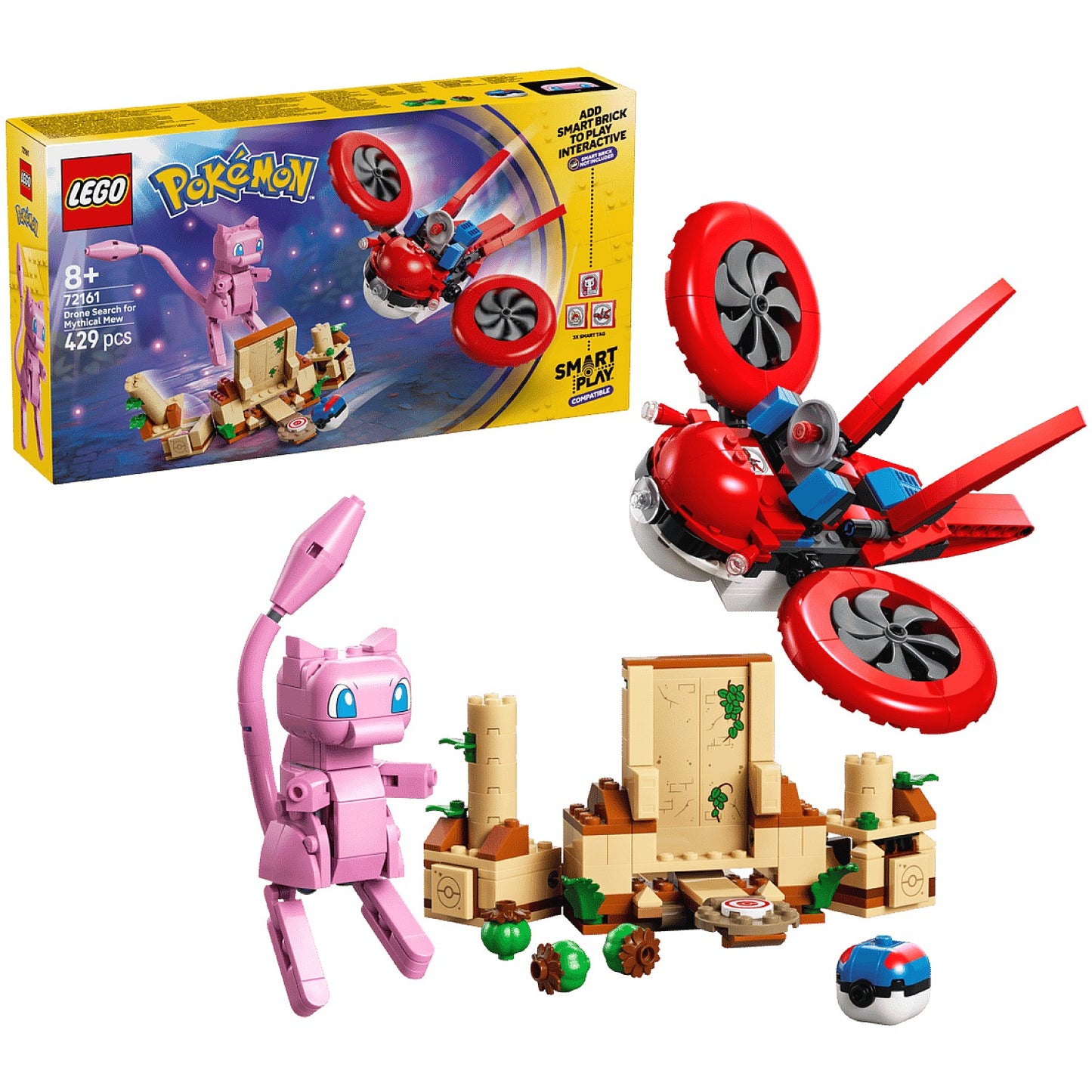 LEGO 72161 SMART Play™ Compatible Drone Search for Mythical Mew - Pokemon