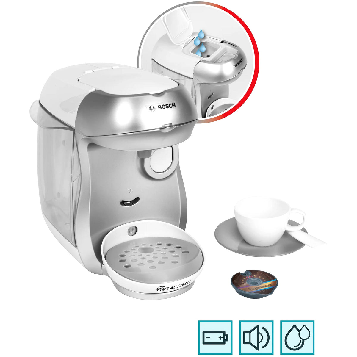 Bosch - Toy Espresso Machine Tassimo Happy Silver