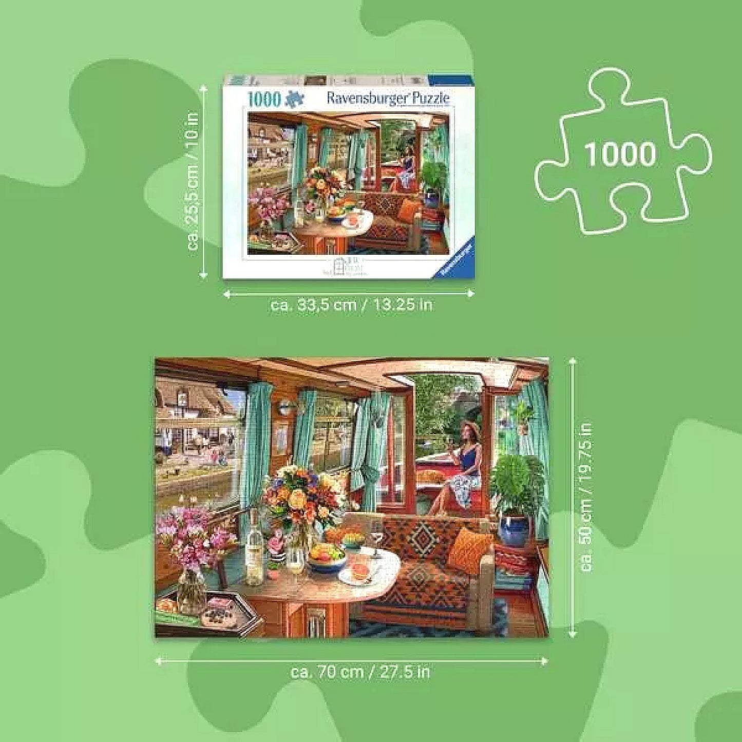 Ravensburger - View from my Window No.1 Canal Boat Jigsaw Puzzle 1000 Pieces