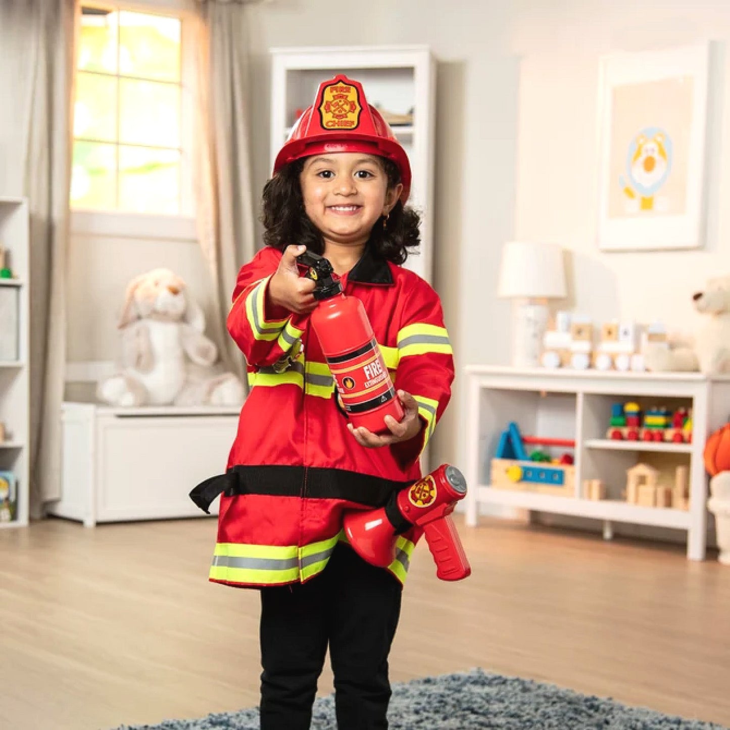 Melissa & Doug - Fire Chief Role Play Costume Set Age 3-6yrs