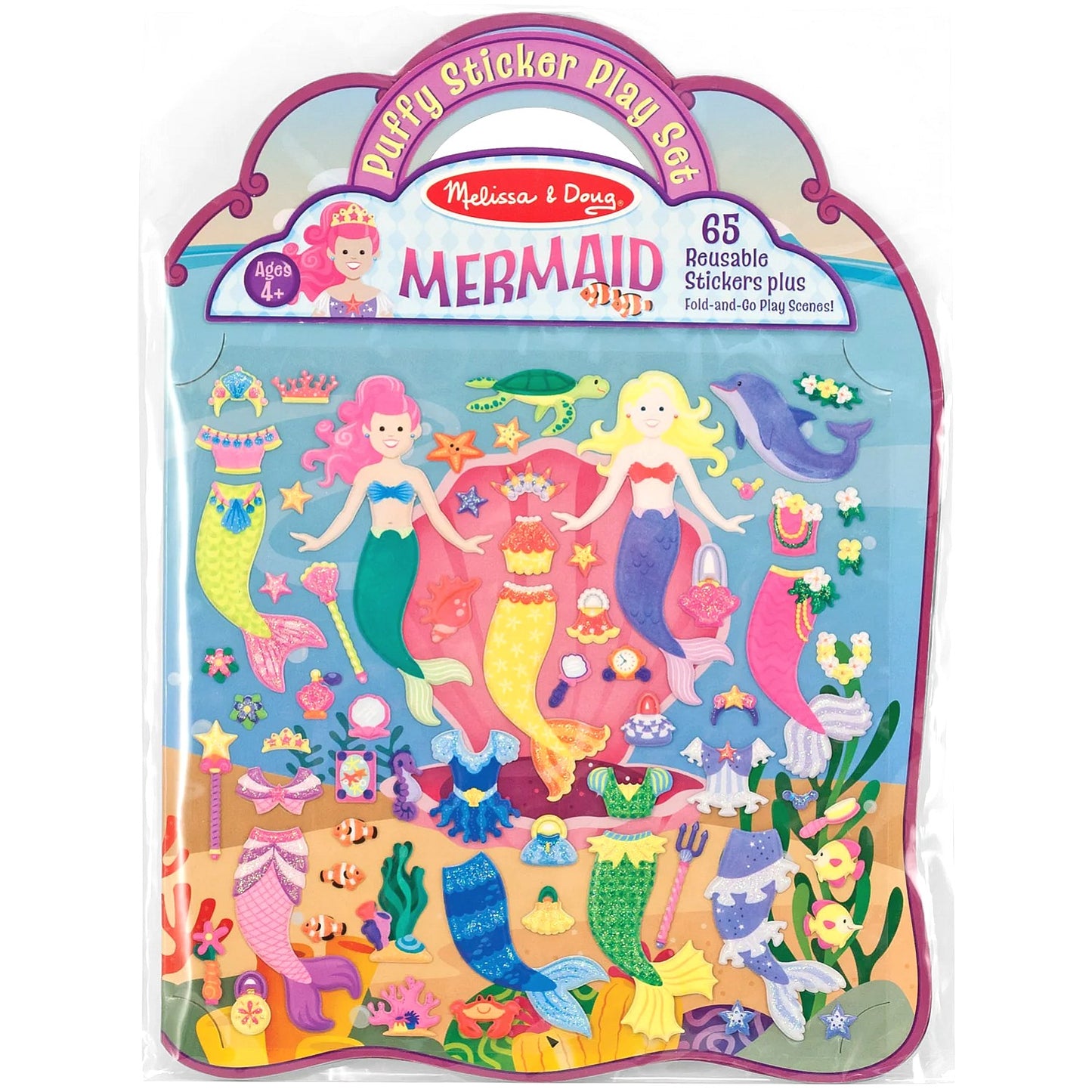 Melissa & Doug - Mermaid Puffy Sticker Play Set with 65 Reusable Stickers
