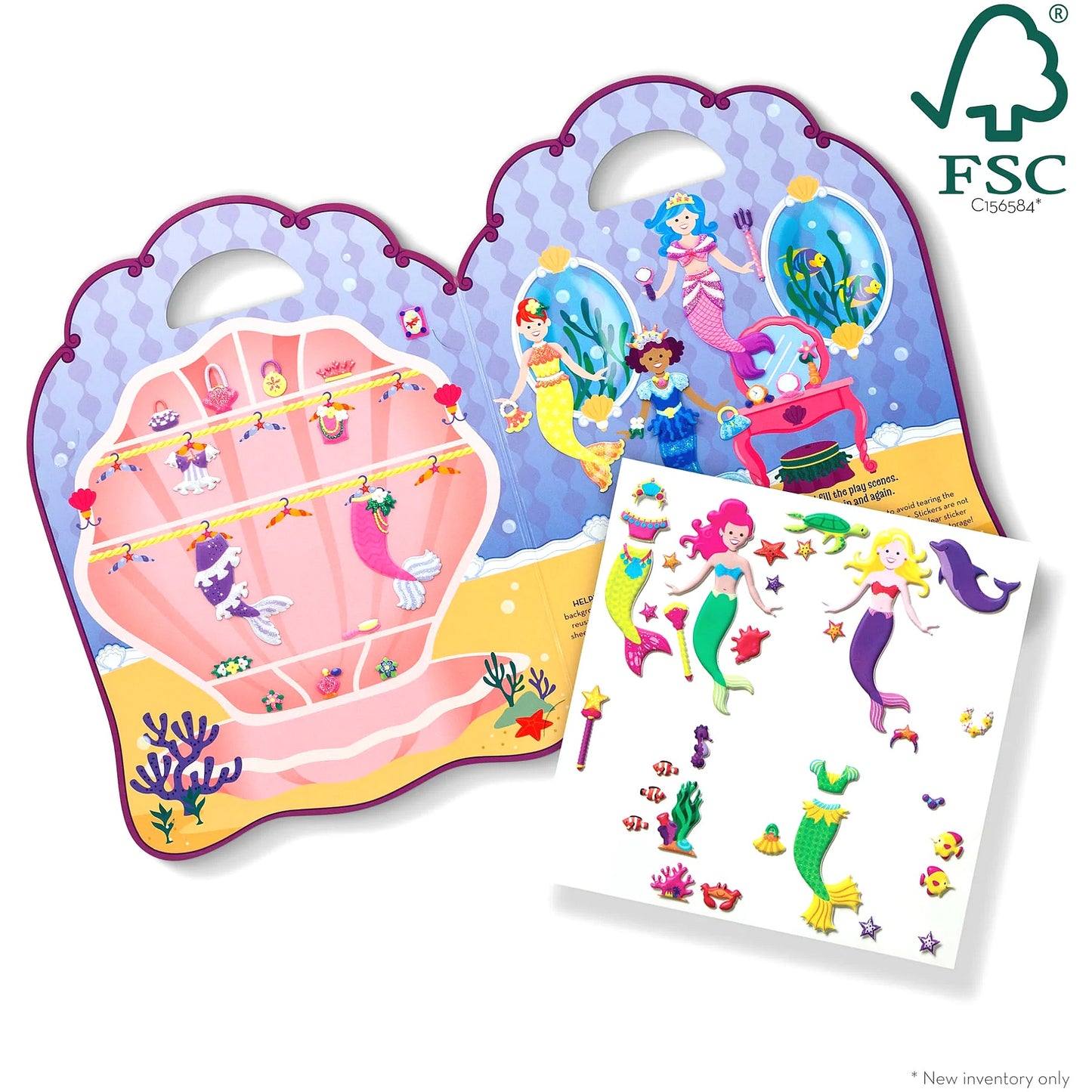 Melissa & Doug - Mermaid Puffy Sticker Play Set with 65 Reusable Stickers