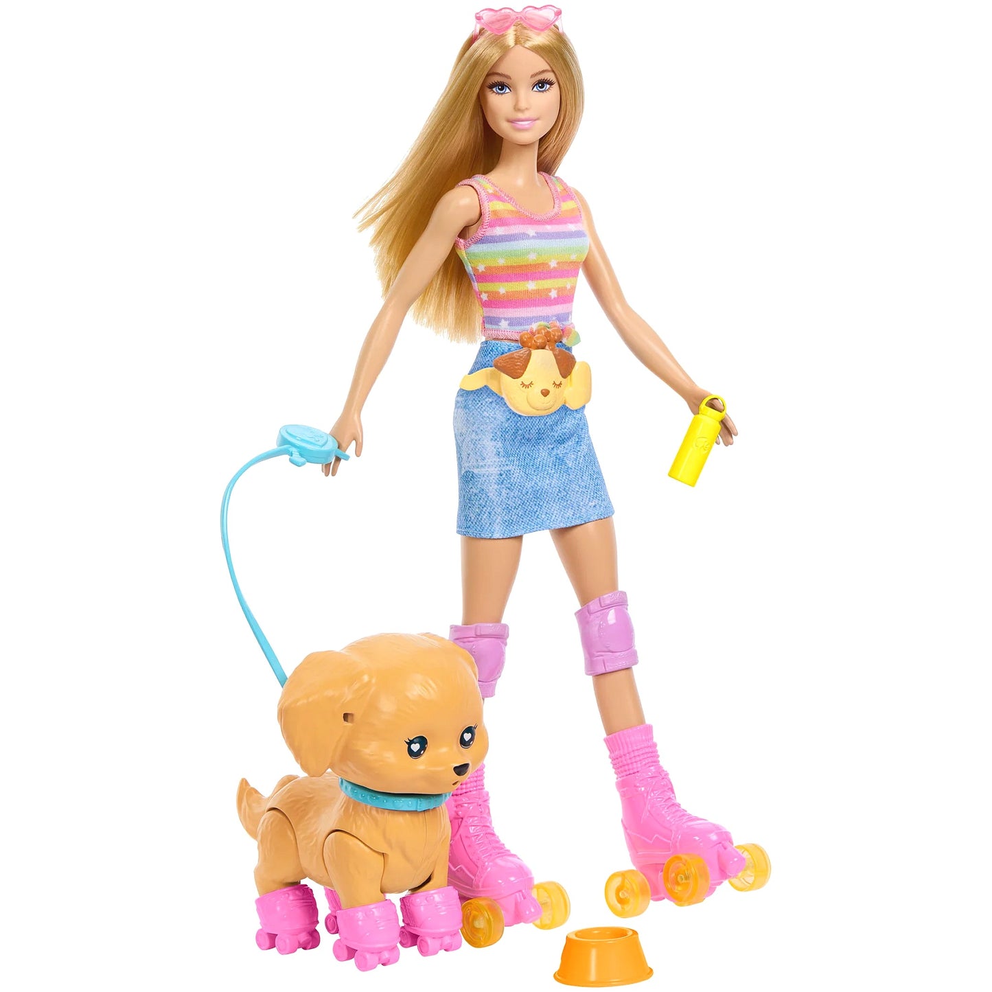 Barbie - Pets Skate and Run Pup Blonde Doll with Puppy - Mattel