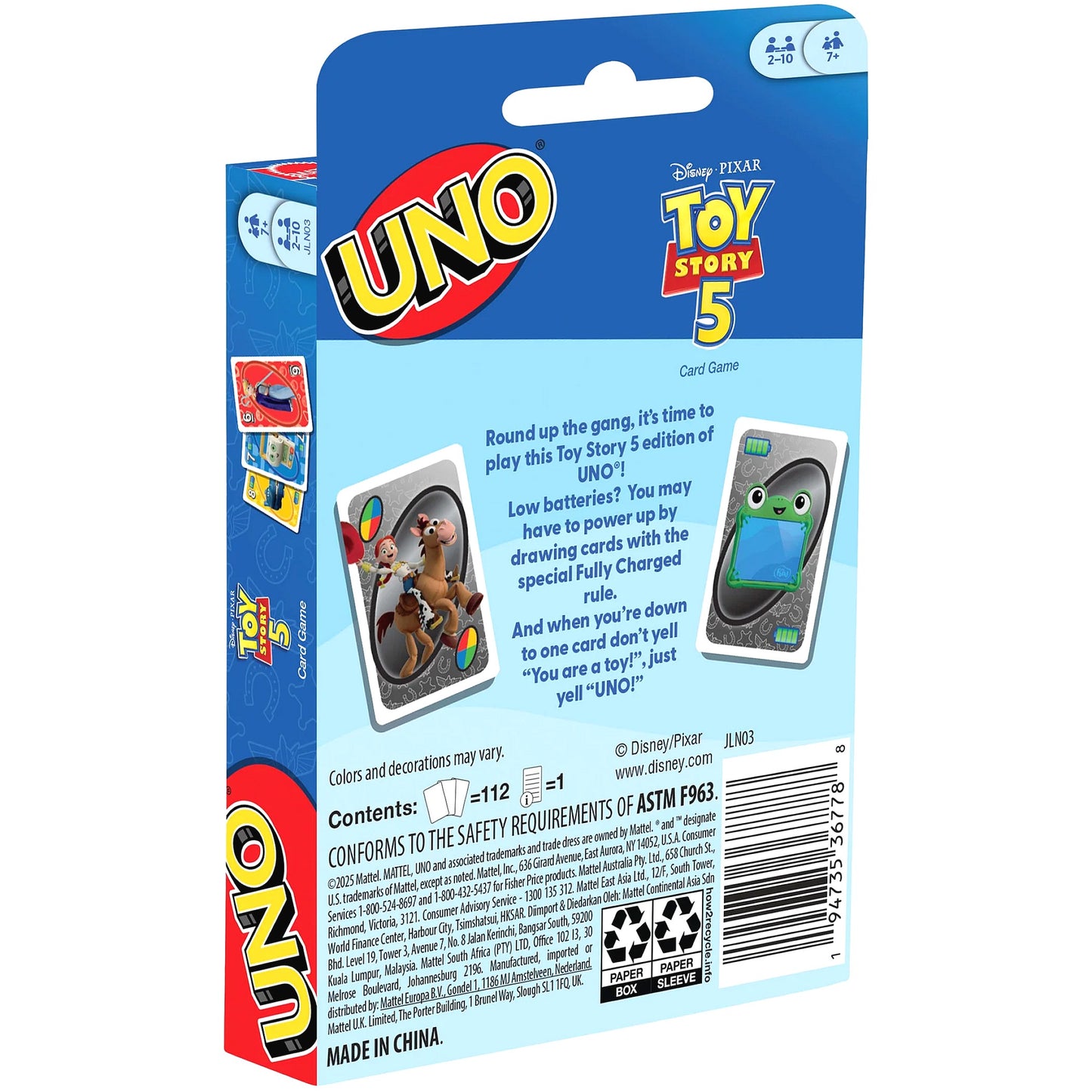UNO - Disney and Pixar Toy Story 5 Card Game - Mattel