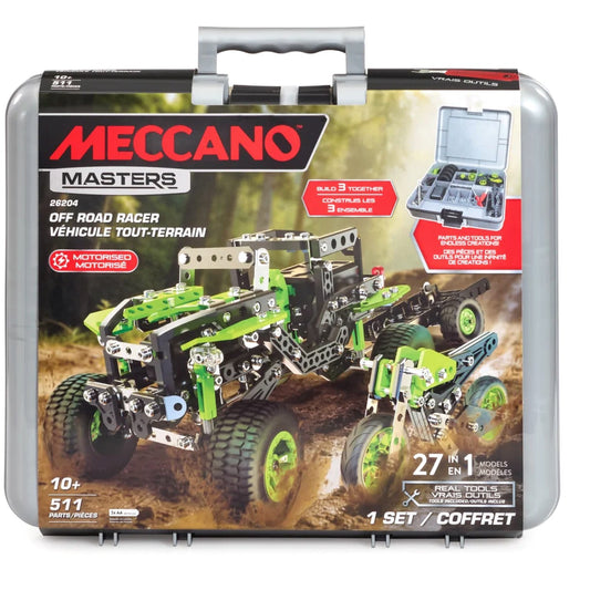 Meccano - Masters 27-in-1 Off Road Racer Case Set 511 Pieces Model 26204