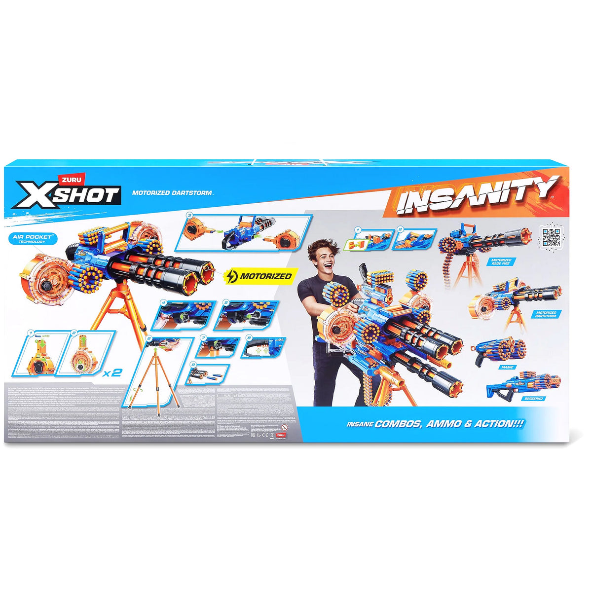 ZURU - Xshot Insanity Motorized Dartstorm With 200 Foam Darts
