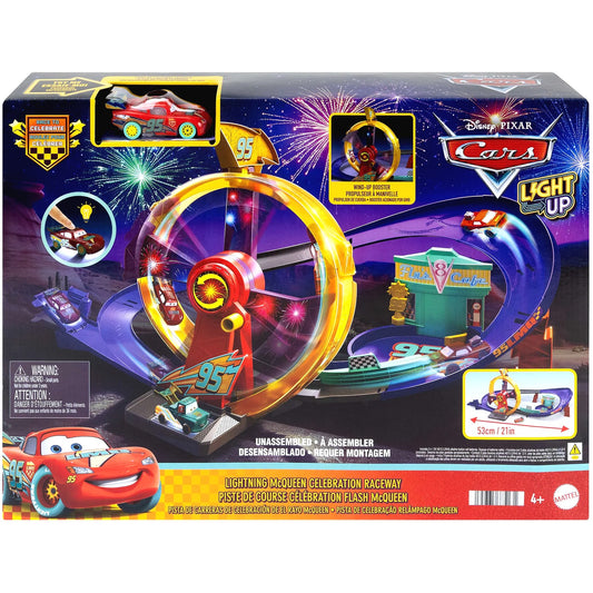 Disney Pixar - Cars Race To Celebrate Lightning McQueen Celebration Raceway Playset - Mattel