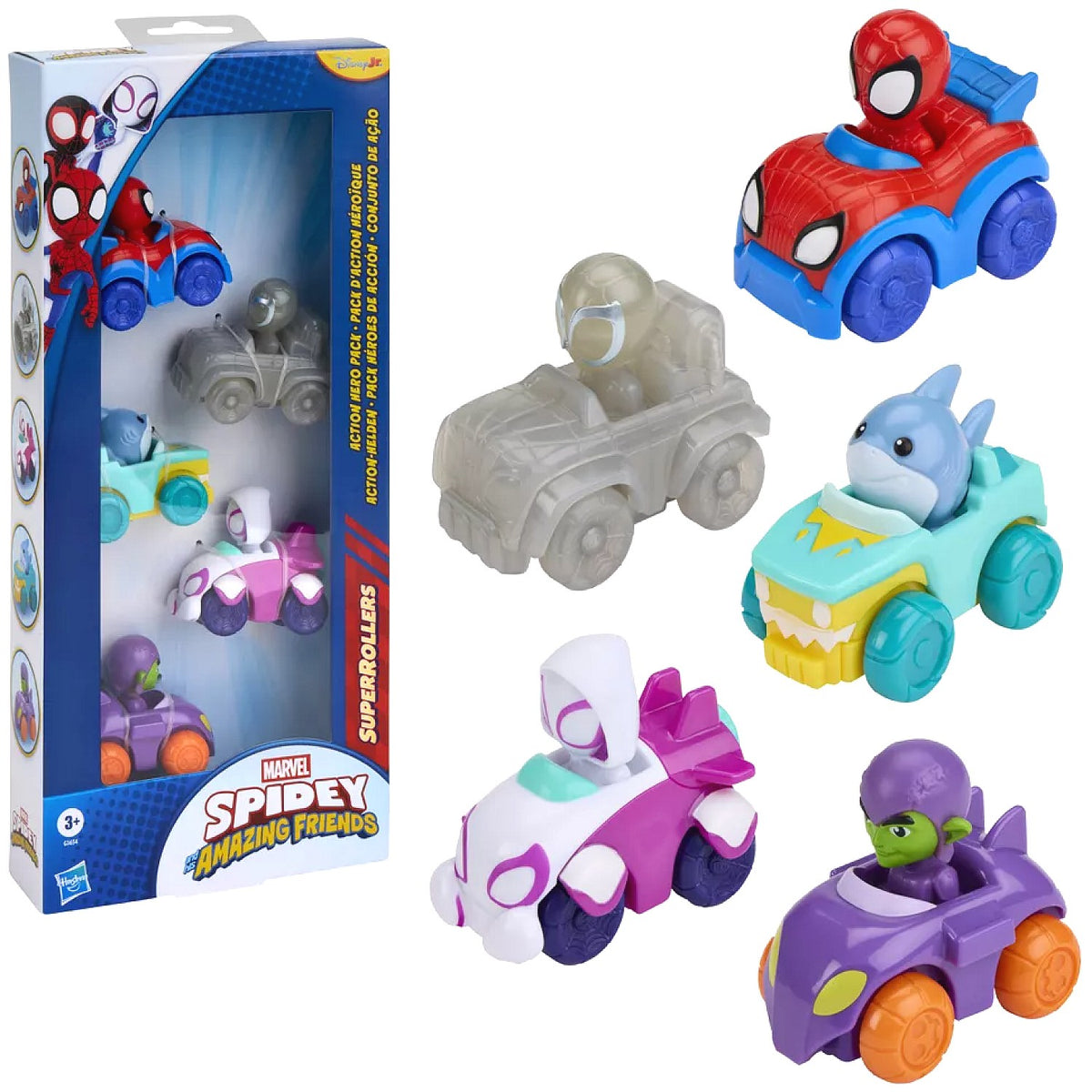 Marvel - Spidey and his Amazing Friends SuperRollers Action Hero Pack - Hasbro