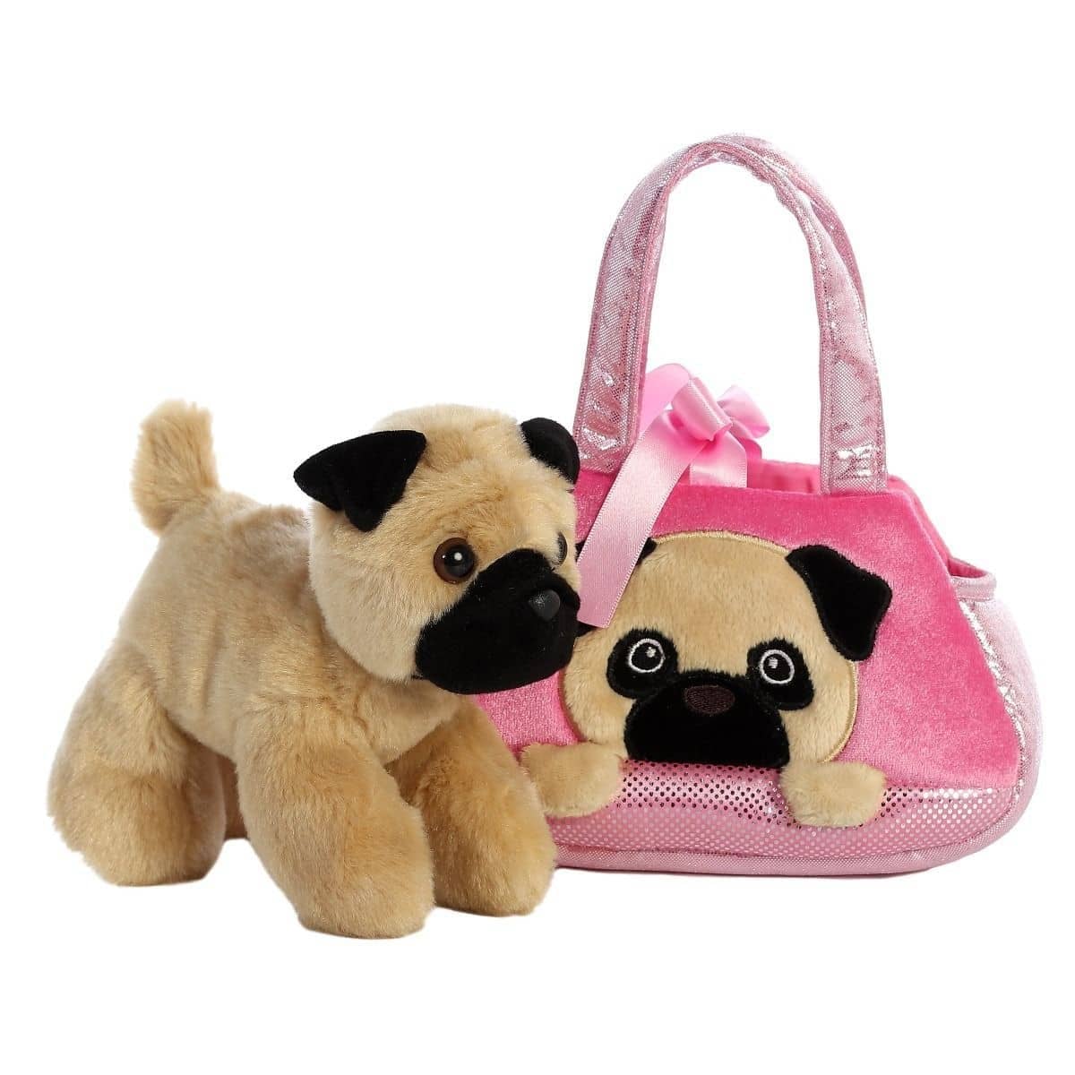 Cotton Candy -   Fancy Pals Pug In Pink Pug Bag