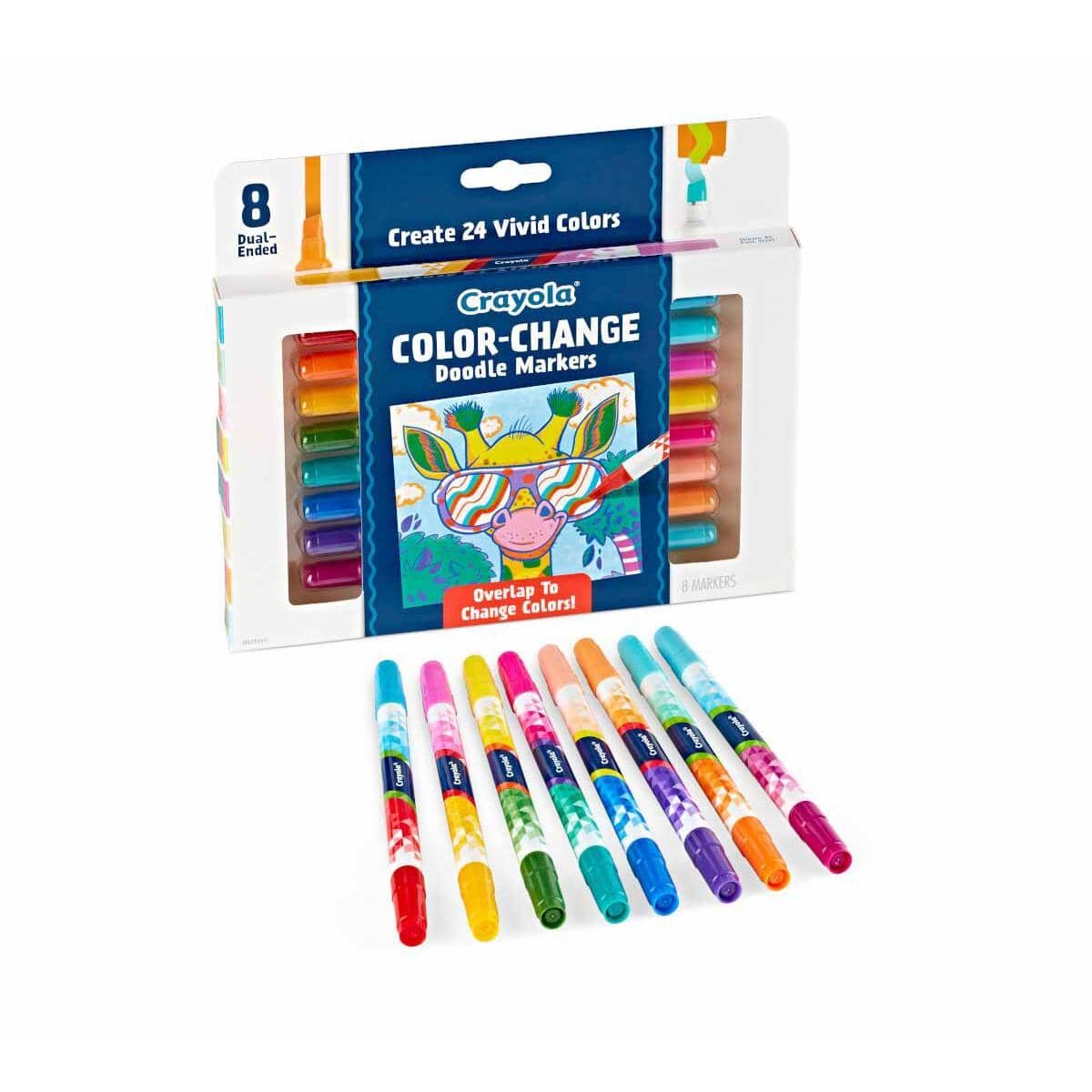 Crayola - Doodle & Draw Color Change Doodle Marker 8 Count