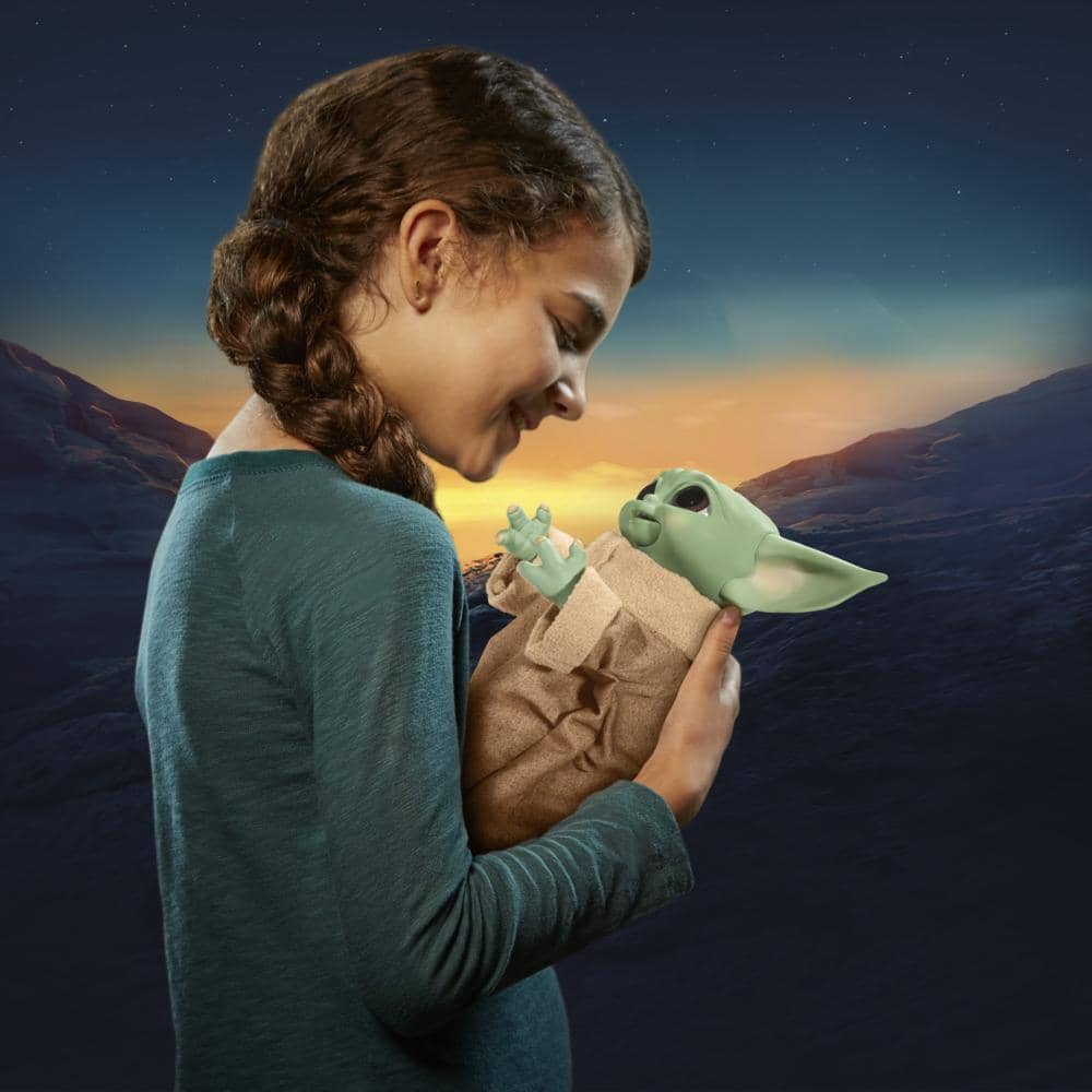 Star Wars Galactic Snackin Grogu 9.25-inch-tall Animatronic Toy Over 40 Sound And Motion Combinations Ages 4 And Up  Hasbro