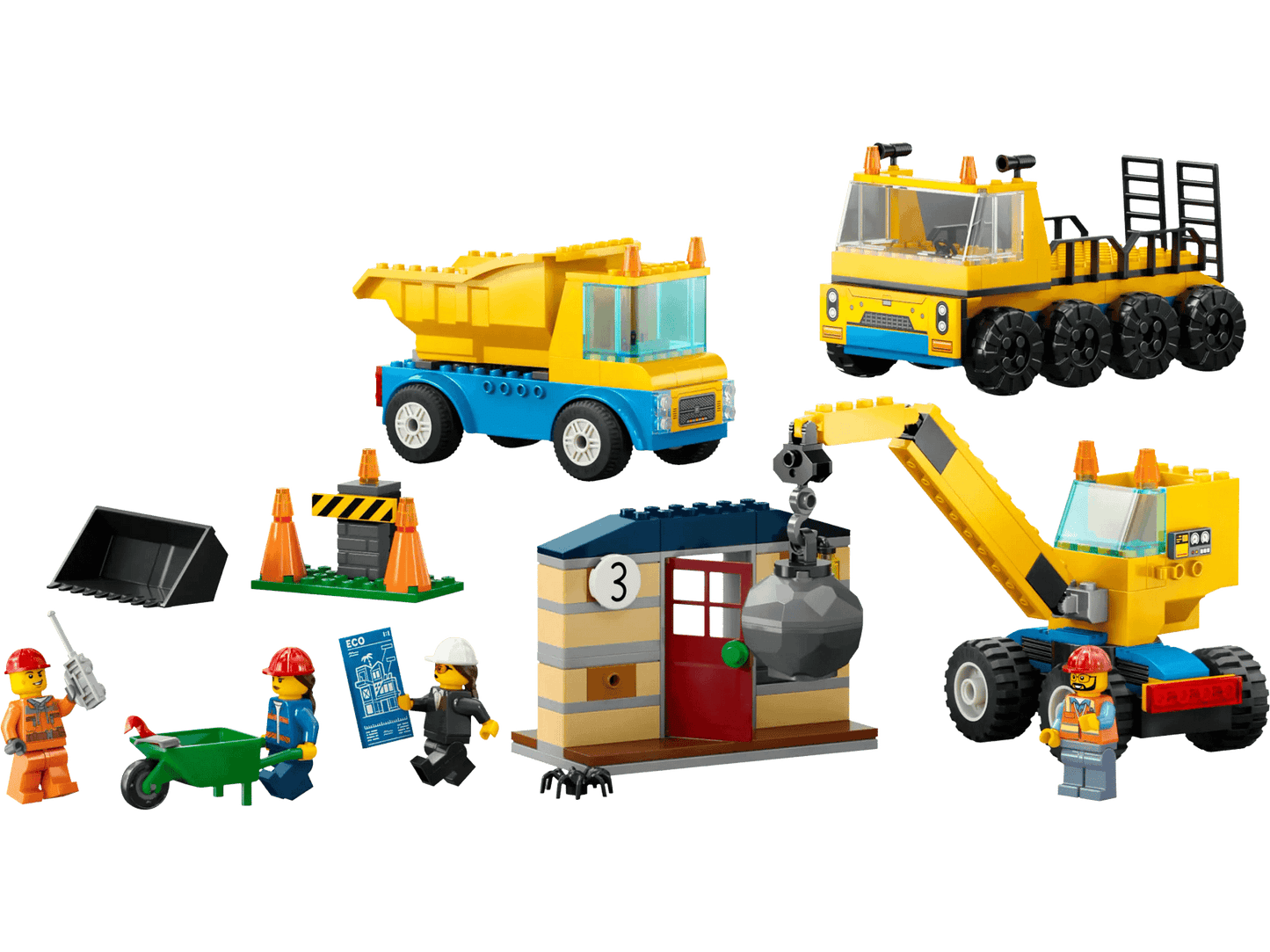 LEGO 60391 Construction Trucks and Wrecking Ball Crane - City 4+