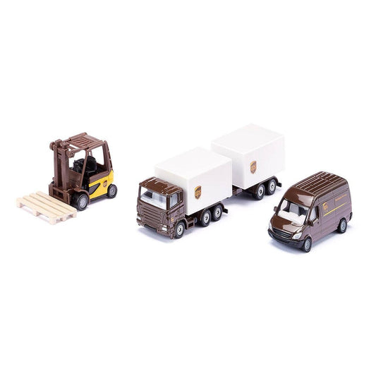 Siku -?UPS Logistics 3 X Die-Cast Model Vehicles Playset