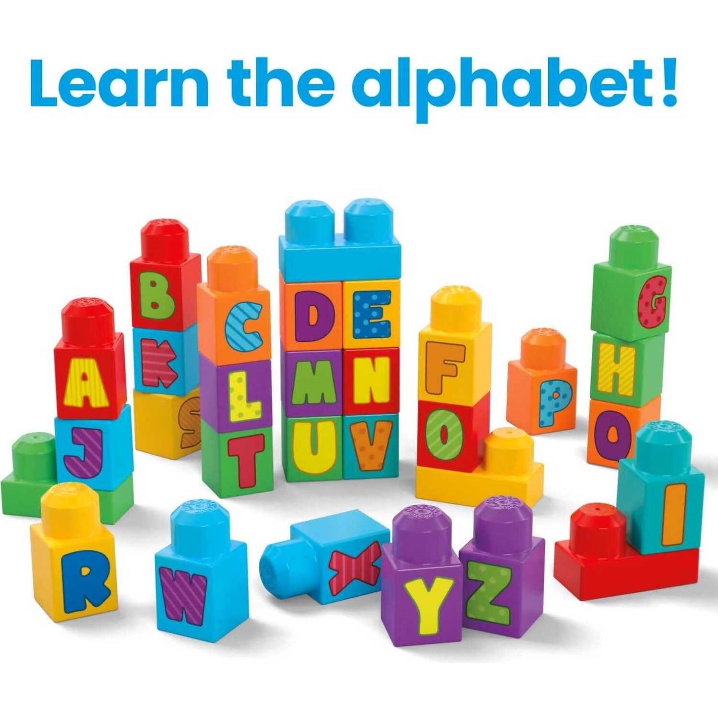 Fisher-price - Mega Bloks Abc Building Bag Block Toy With Storage 30 Pieces For Toddler