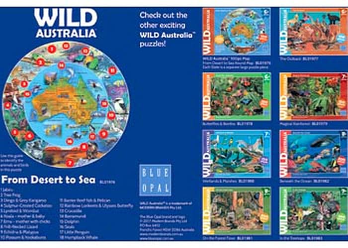 Blue Opal - Wild Australia From Desert To Sea 100 Pieces Jigsaw Puzzle