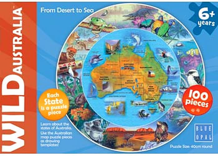 Blue Opal - Wild Australia From Desert To Sea 100 Pieces Jigsaw Puzzle