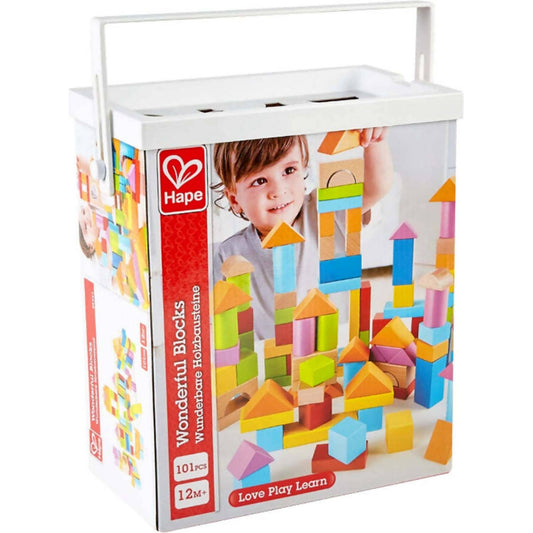 Hape - Wonderful Blocks 101 Pcs Wooden Toy