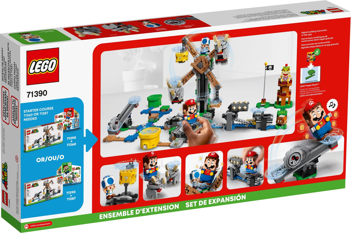LEGO 71390 Reznor Knockdown Expansion Set - Super Mario