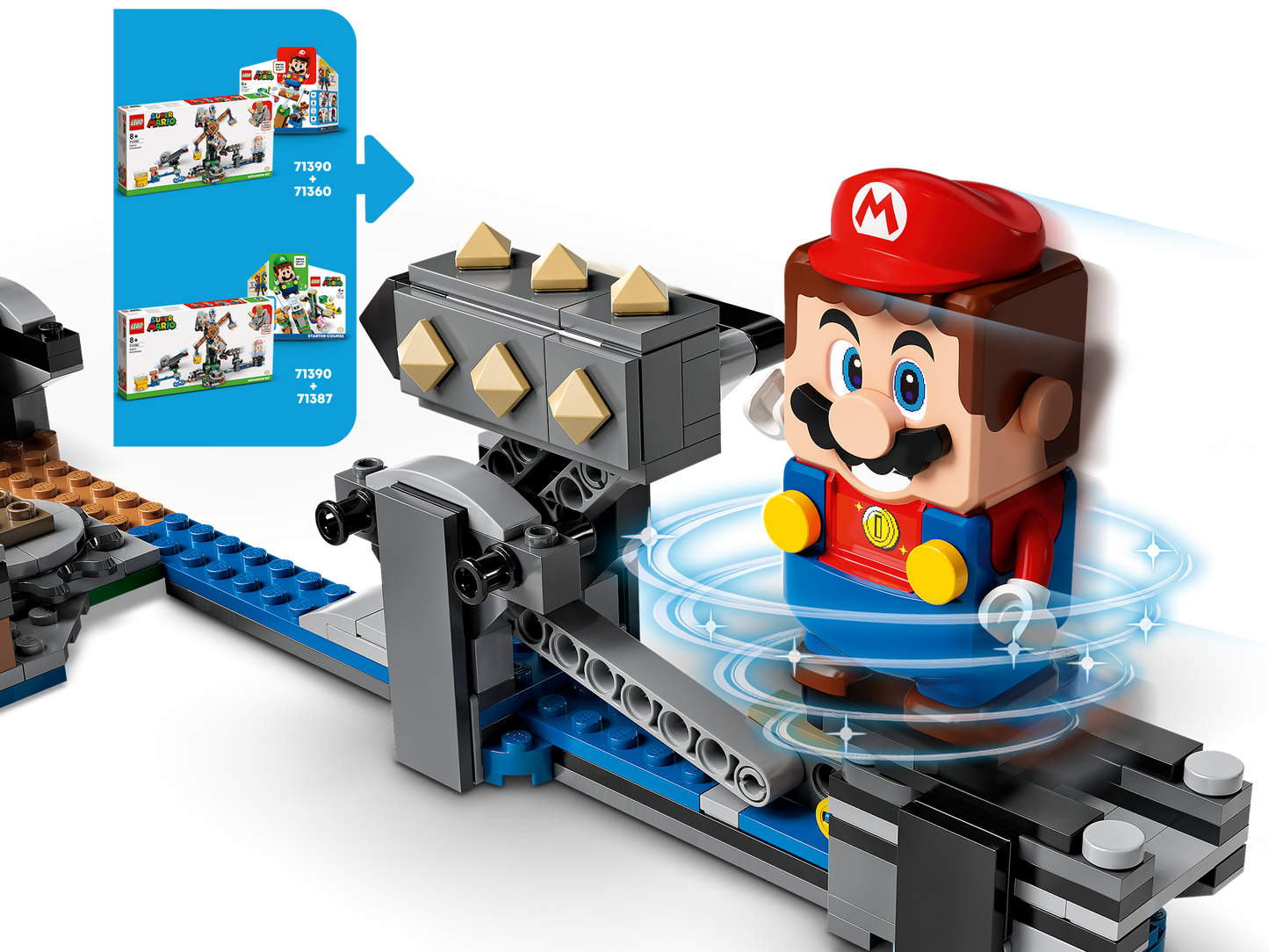 LEGO 71390 Reznor Knockdown Expansion Set - Super Mario