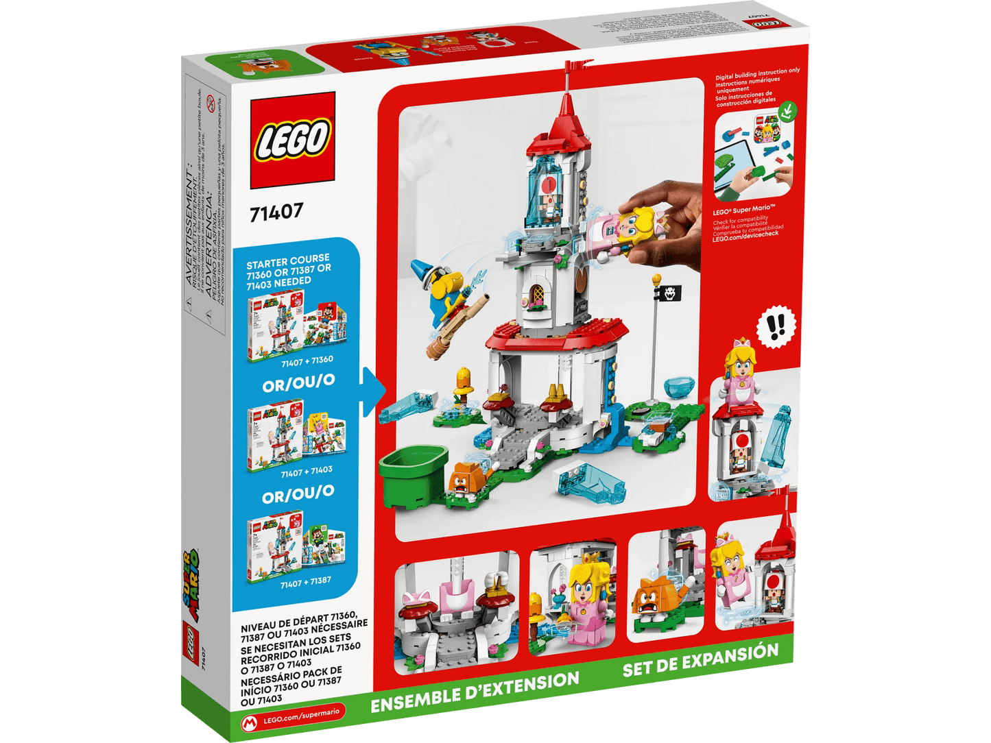 LEGO 71407 Cat Peach Suit and Frozen Tower Expansion Set - Super Mario