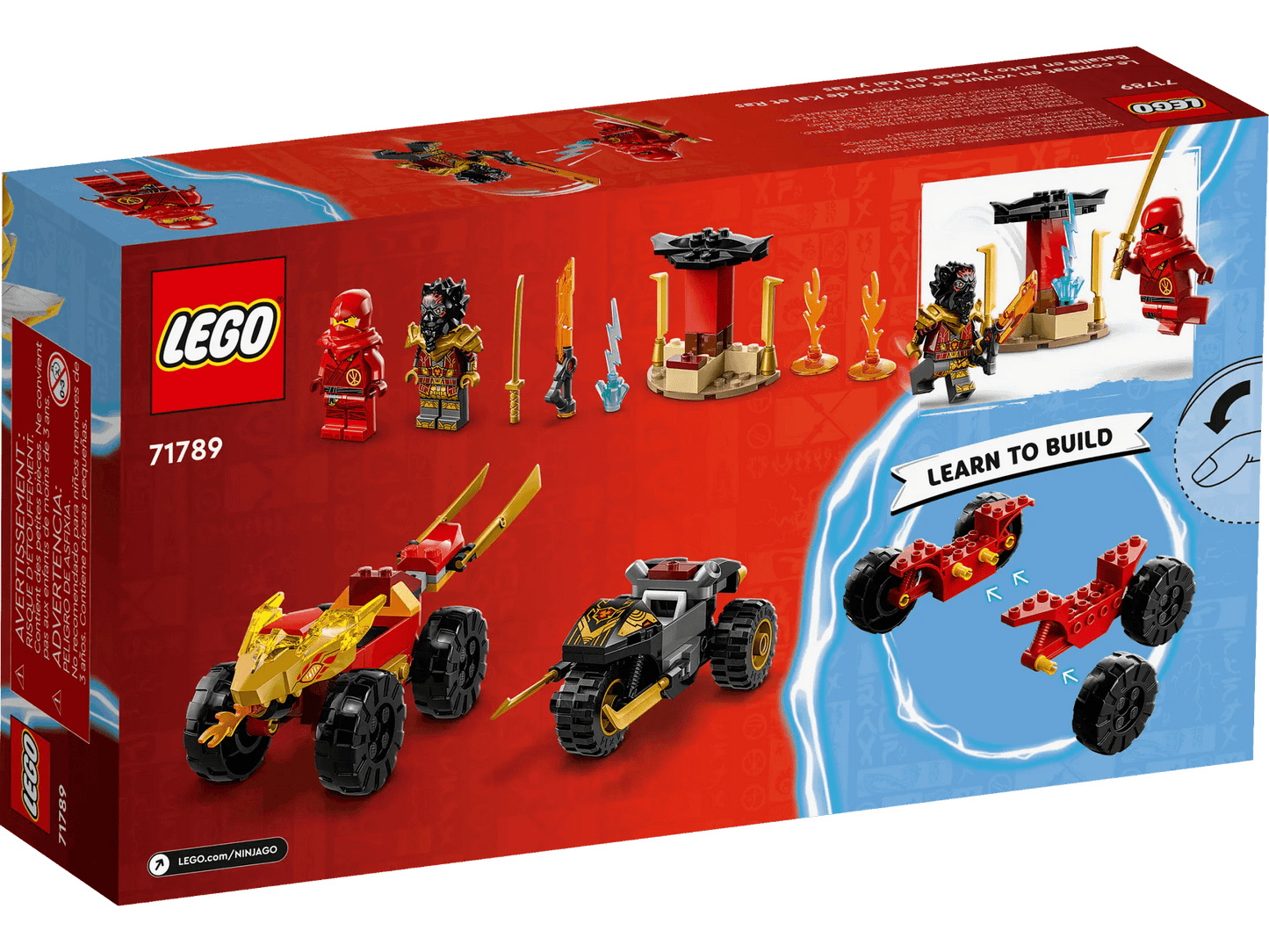 LEGO 71789 Kai and Ras's Car and Bike Battle - Ninjago 4+