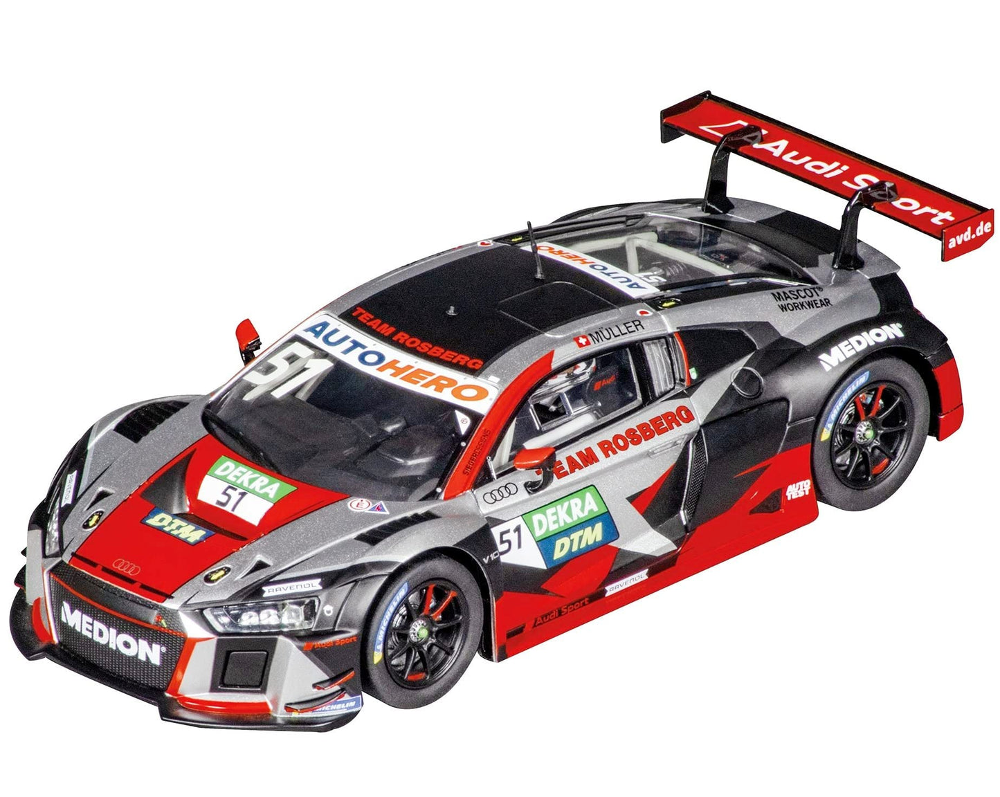 Carrera Evolution 1:32 - Audi R8 Lms Gt3 Team Rosberg No.51 DTM 2021 - Slot Car Also Suits Scalextric