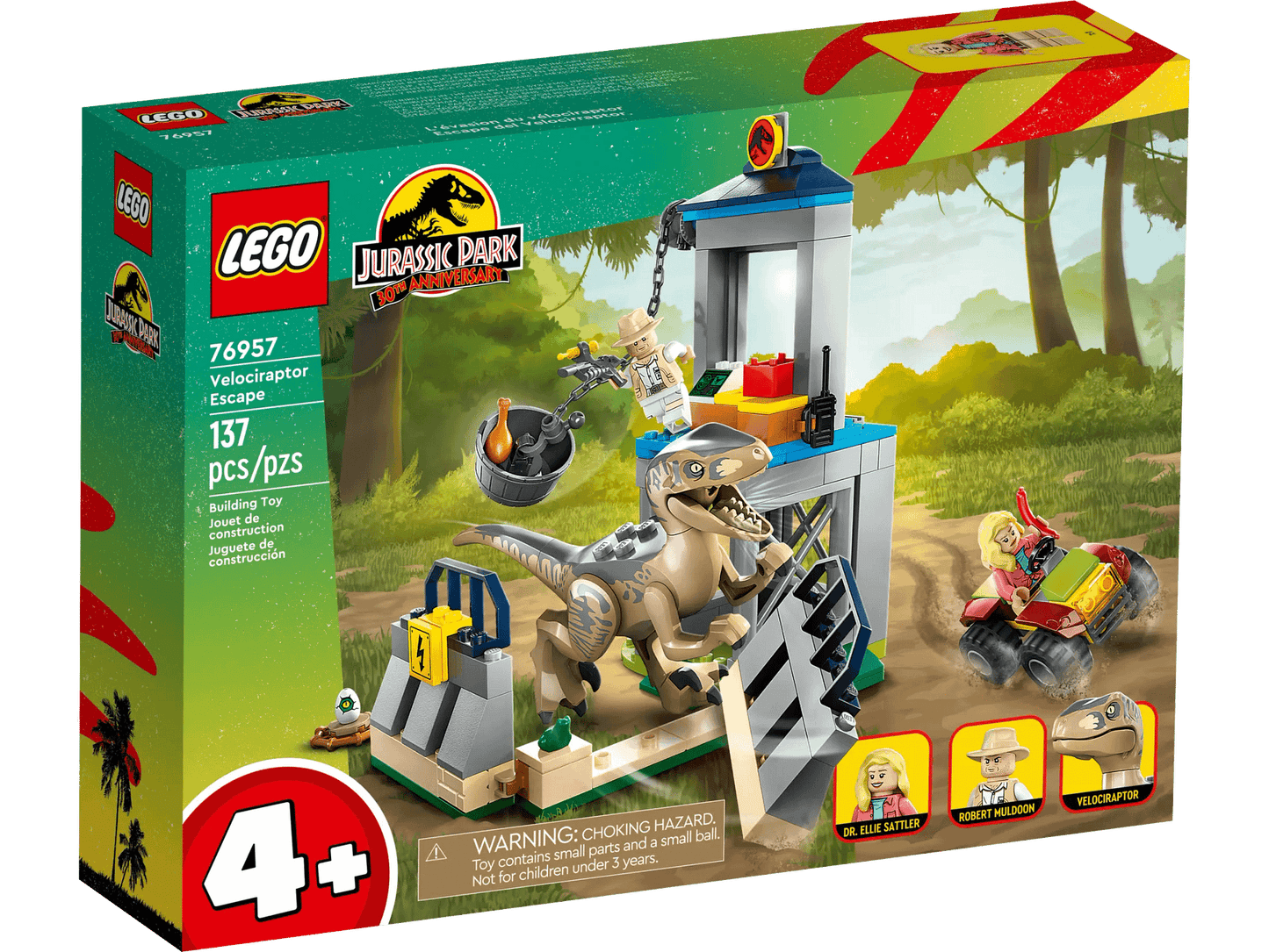 LEGO 76957 Velociraptor Escape - Jurassic World 4+