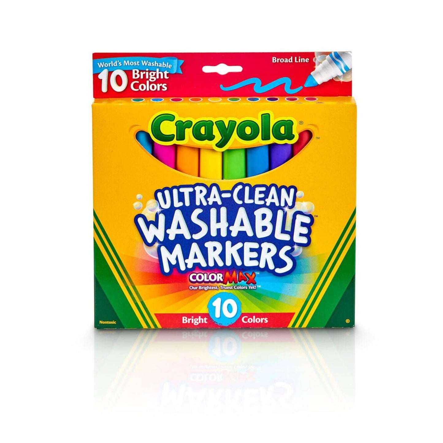 Crayola - Ultra-clean Markers Broad Line Bright 10 Count.