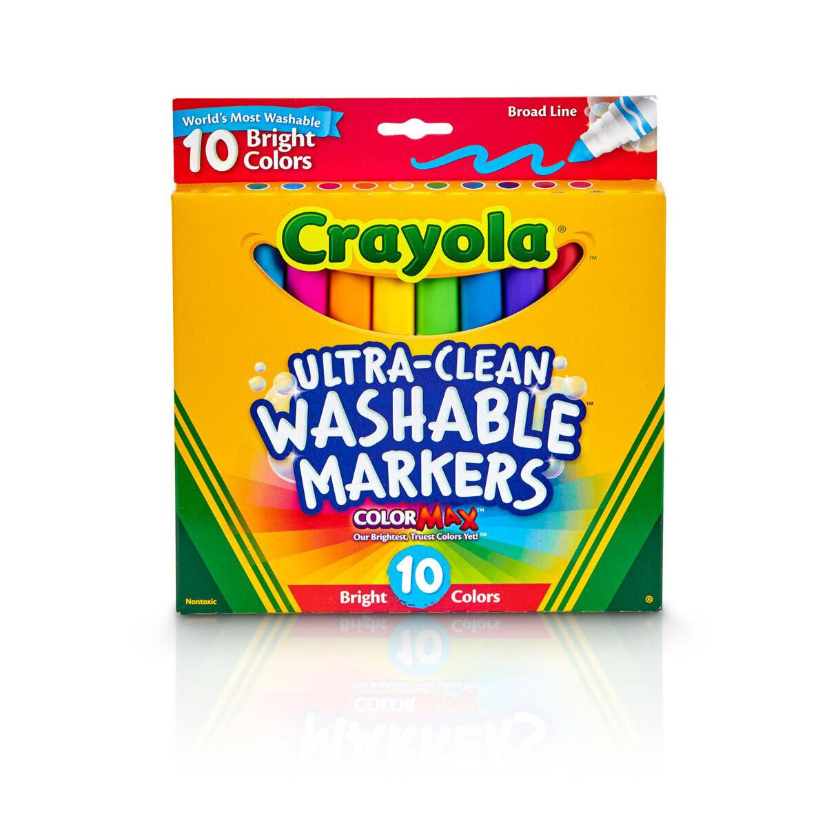 Crayola - Ultra-clean Markers Broad Line Bright 10 Count.