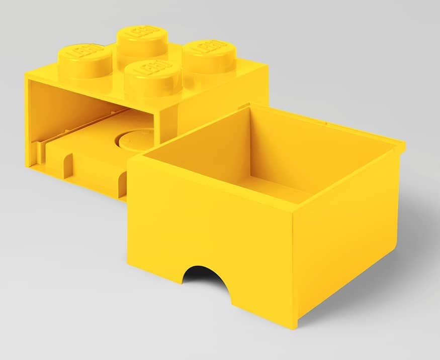 LEGO Brick Drawer 4 Knobs (1 Drawer) Storage Brick Bright Yellow 4005 - Room Copenhagen