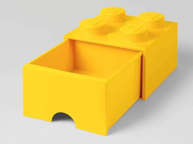 LEGO Brick Drawer 4 Knobs (1 Drawer) Storage Brick Bright Yellow 4005 - Room Copenhagen