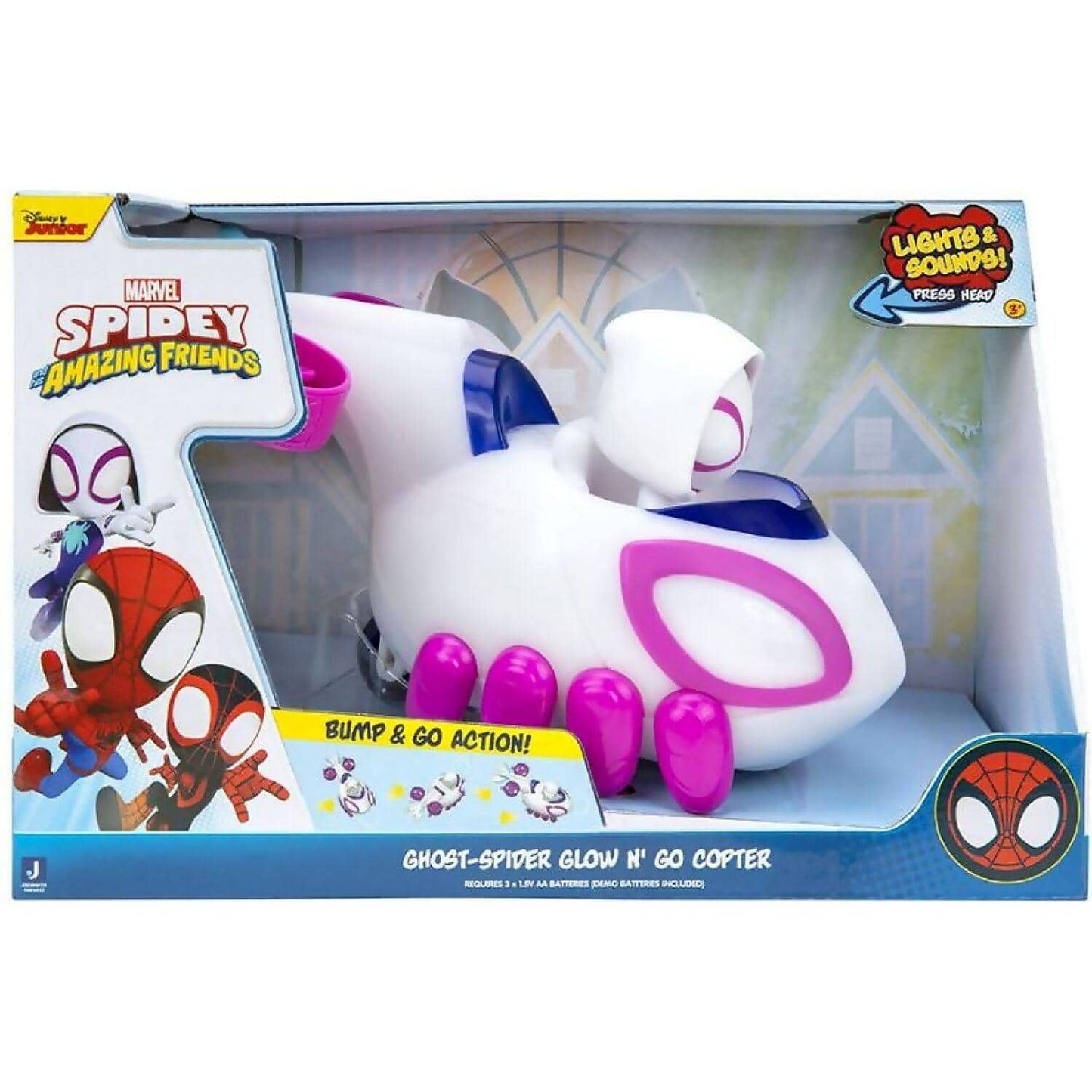 Marvel - Spidey & His Amazing Friend Ghost Spider Glow And Go Copter