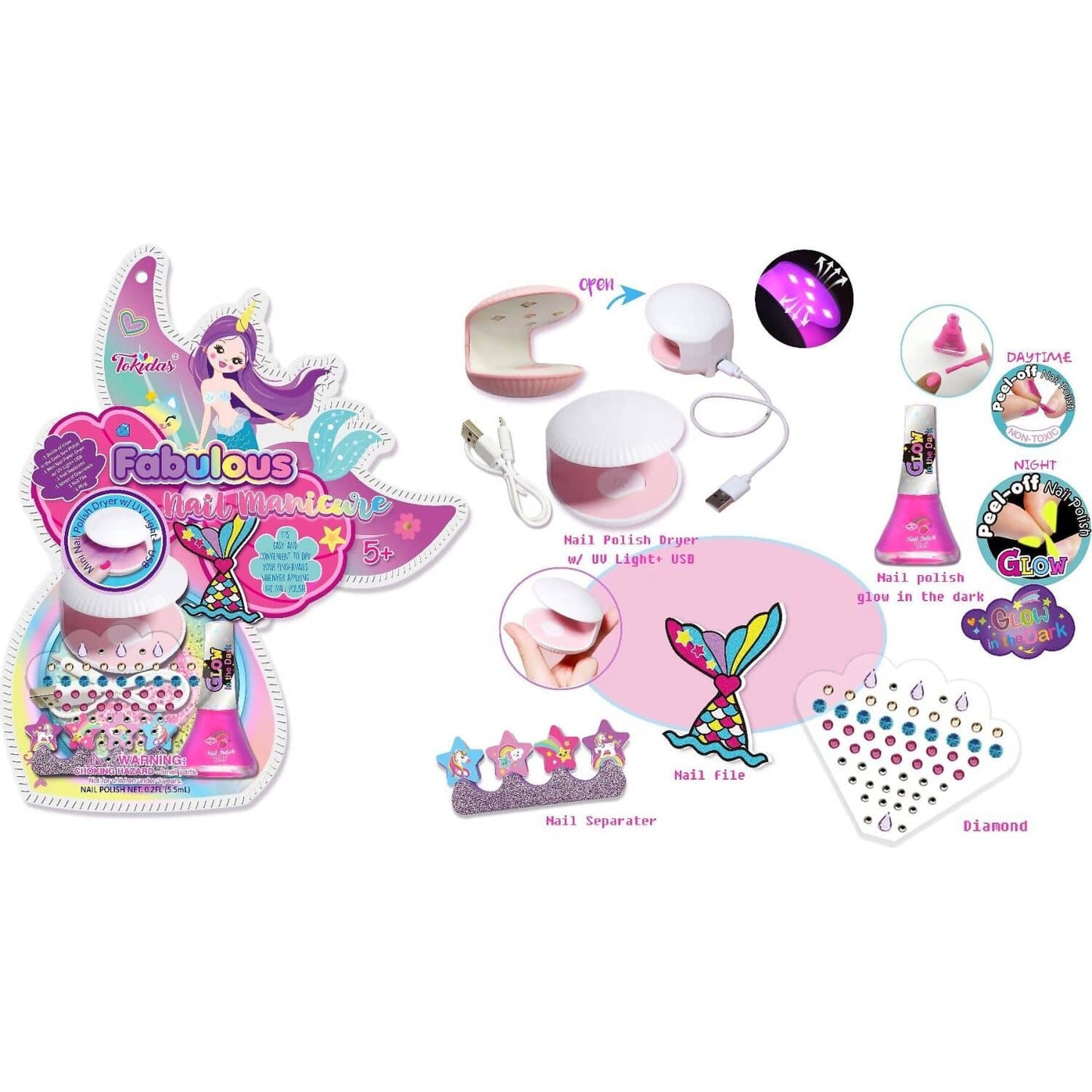 Cotton Candy - Tokidas Fabulous Nail Manicure Mermaid