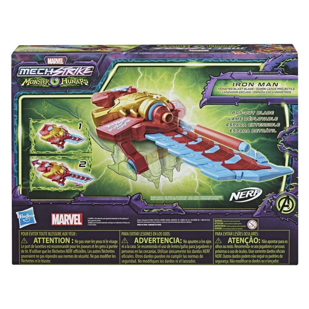 Marvel Avengers Mech Strike Monster Hunters Iron Man Monster Blast Blade Roleplay Hasbro