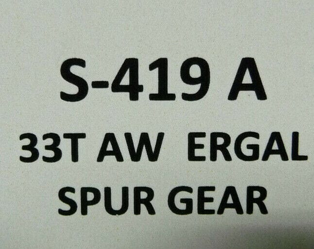 BRM S-419 A 33t AW ERGAL Spur Gear